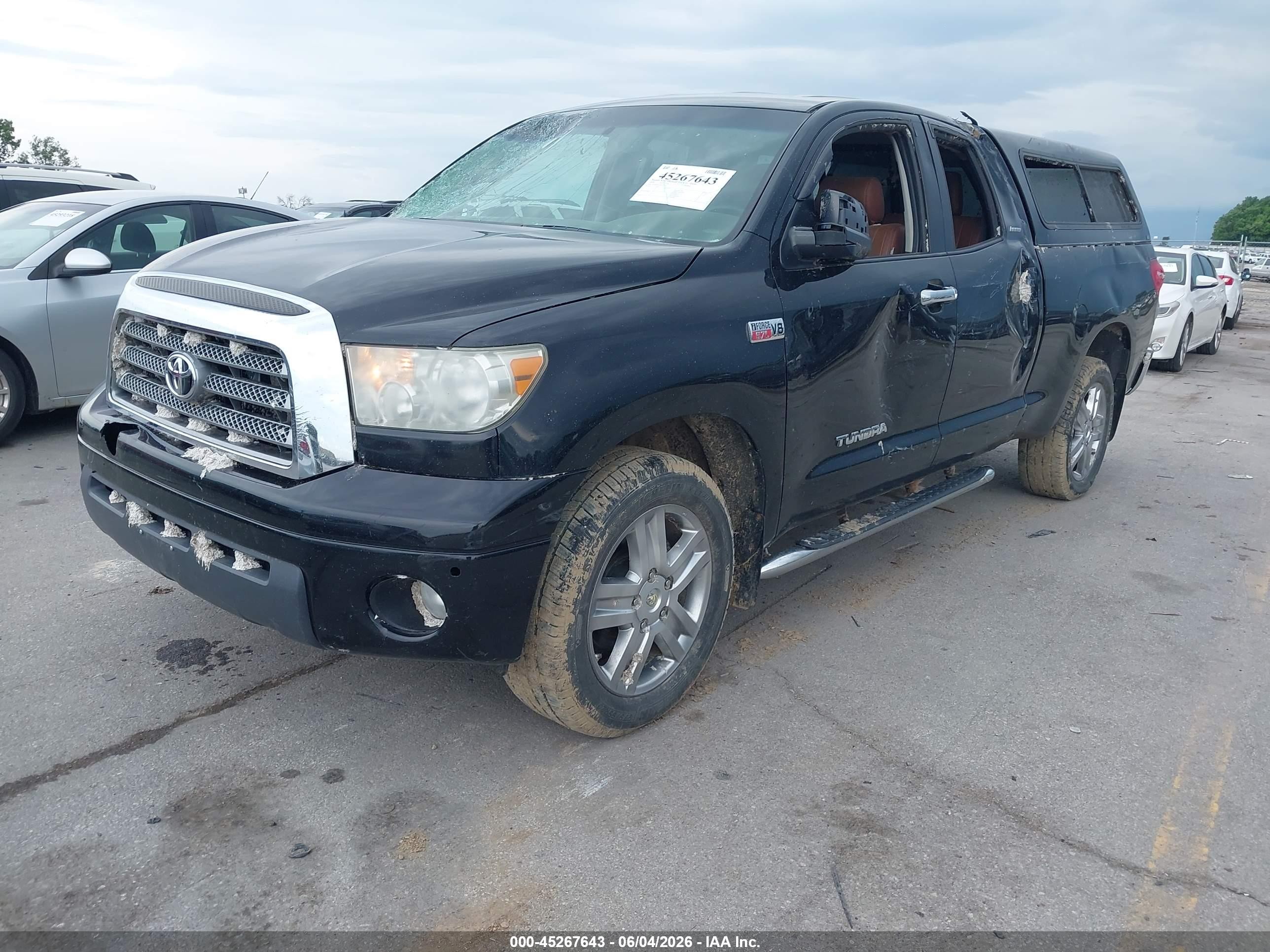 2008 Toyota Tundra Limited 5.7l V8 Черный vin: 5TFBV58148X050925
