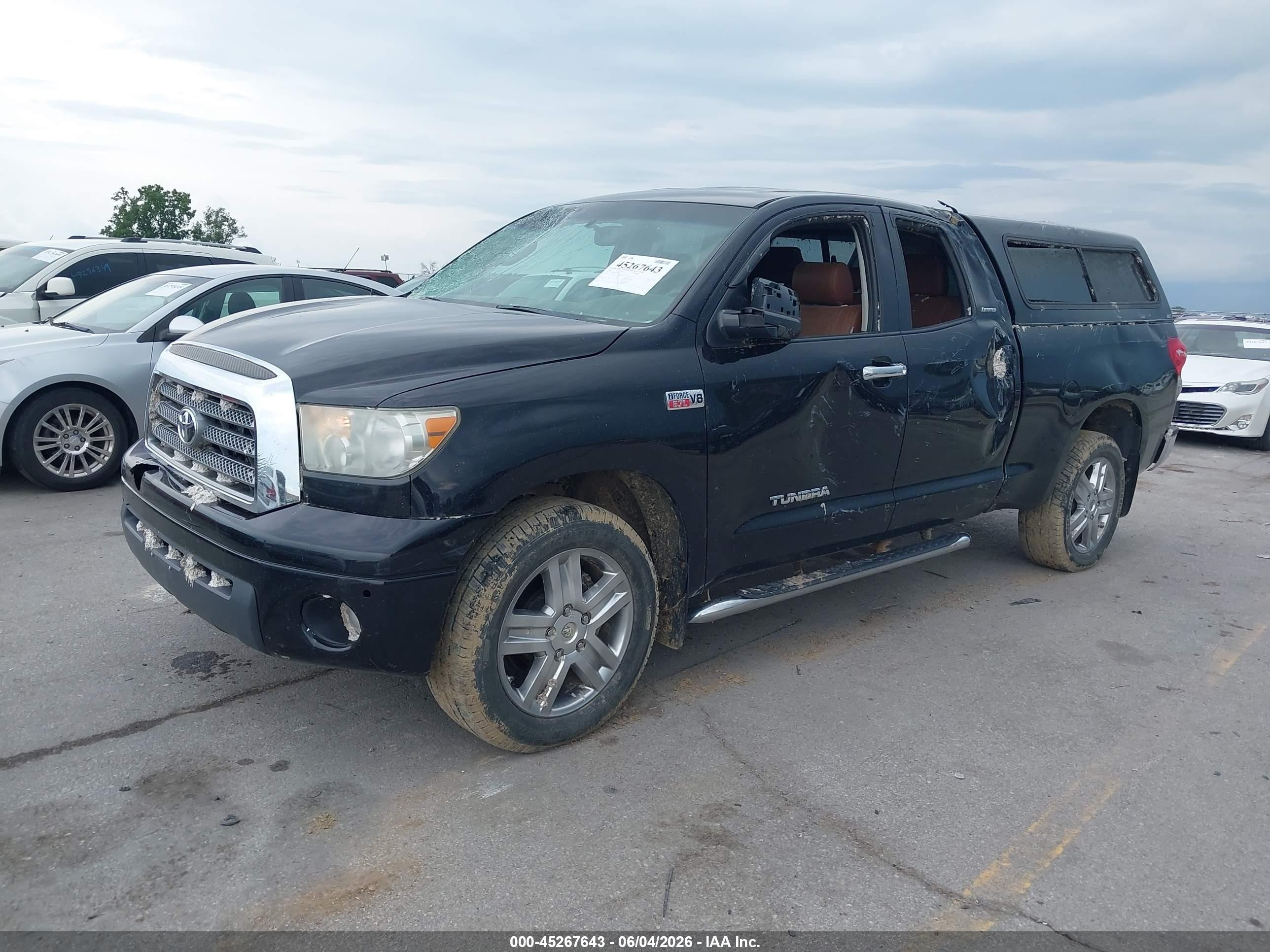 2008 Toyota Tundra Limited 5.7l V8 Черный vin: 5TFBV58148X050925