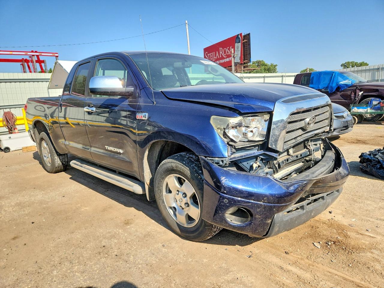 2007 Toyota Tundra Limited Blue vin: 5TFBV58167X019934