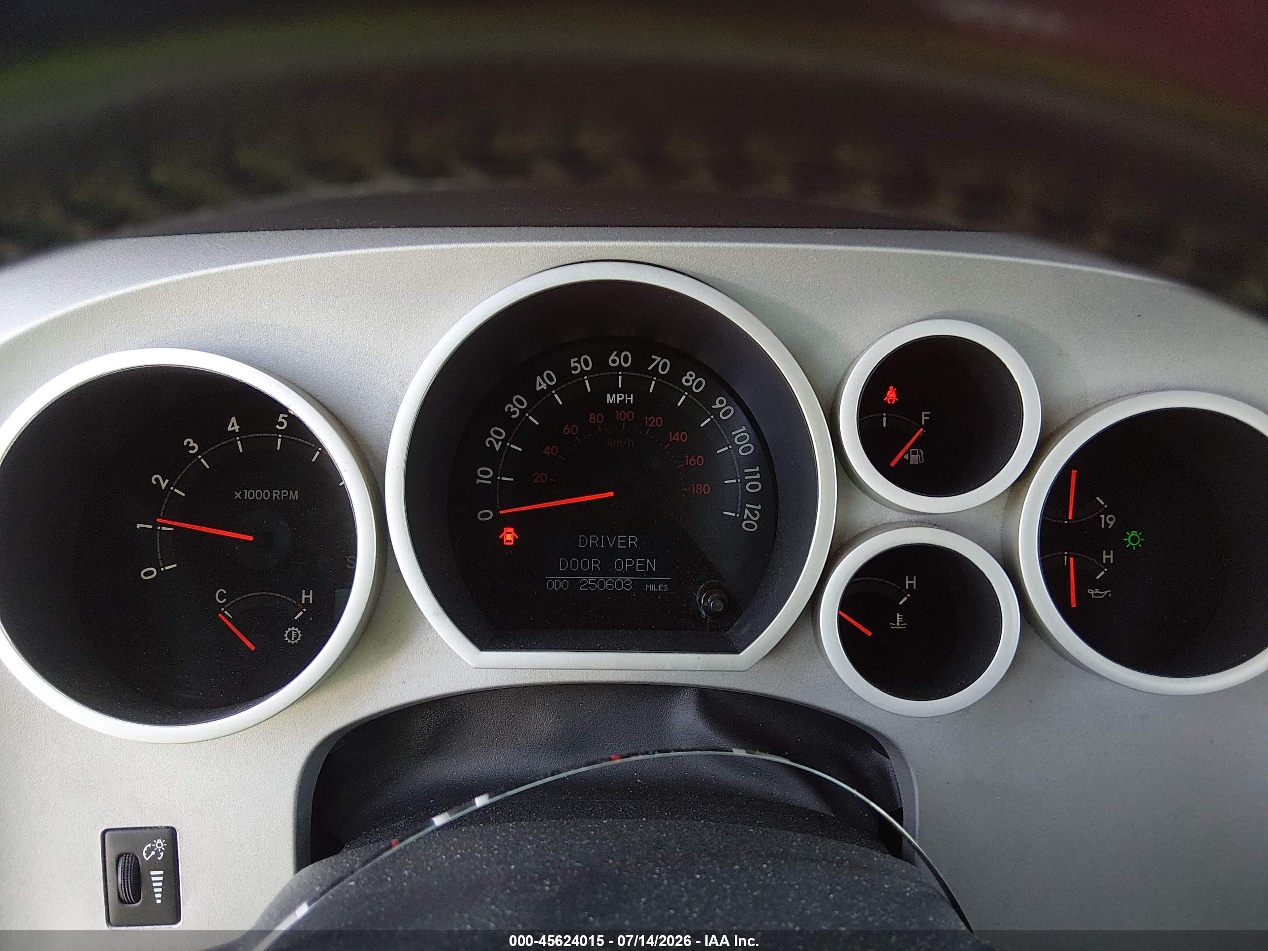 2007 Toyota Tundra Limited 5.7l V8 Red vin: 5TFBV58177X019845