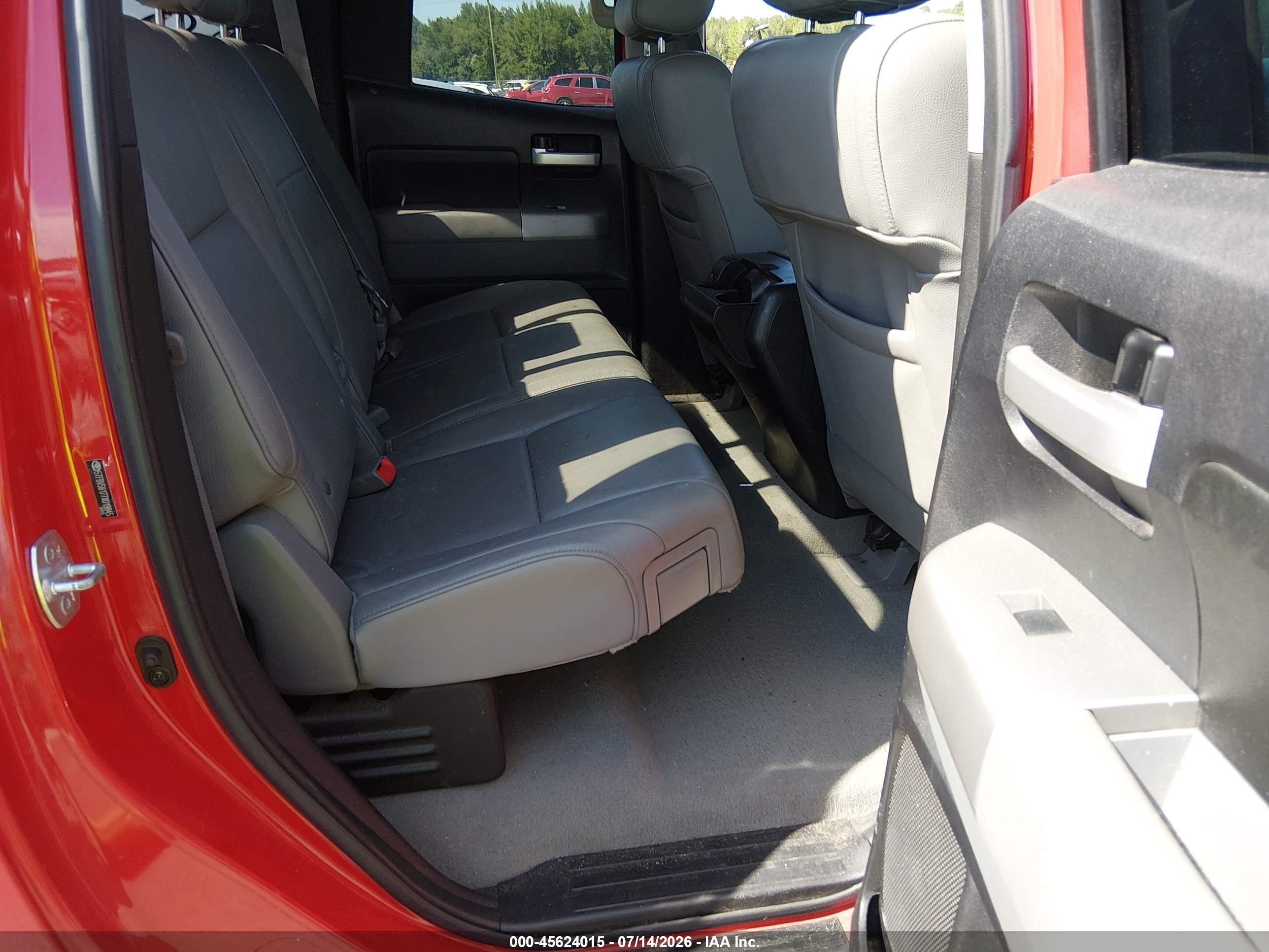 2007 Toyota Tundra Limited 5.7l V8 Red vin: 5TFBV58177X019845