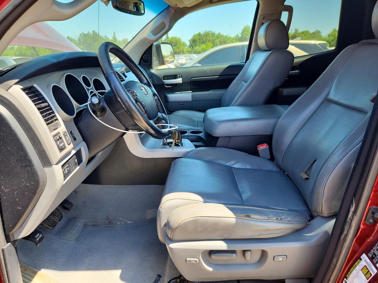 2008 Toyota Tundra Double Cab Limited Burgundy vin: 5TFBV58188X065296