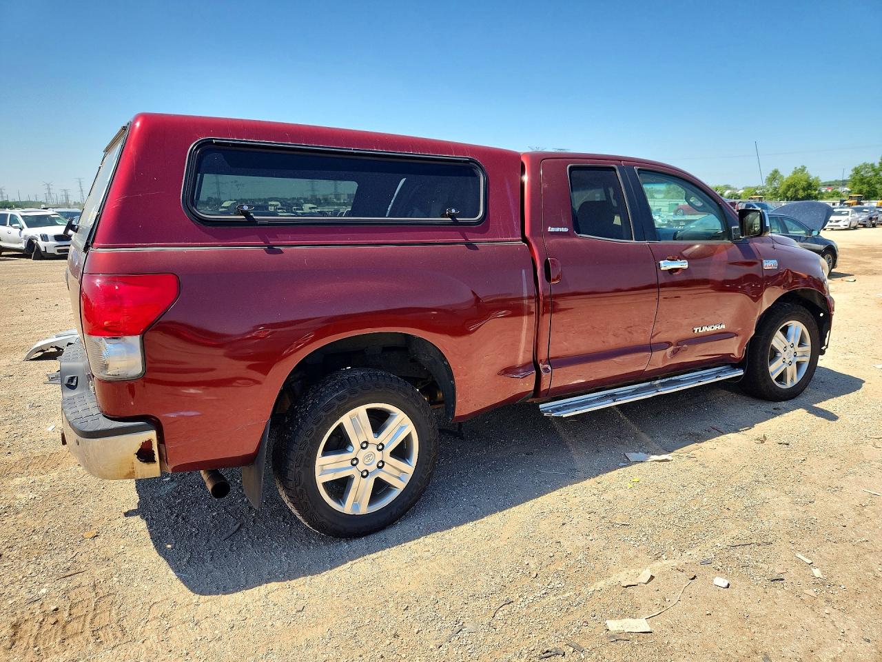 2008 Toyota Tundra Double Cab Limited Burgundy vin: 5TFBV58188X065296