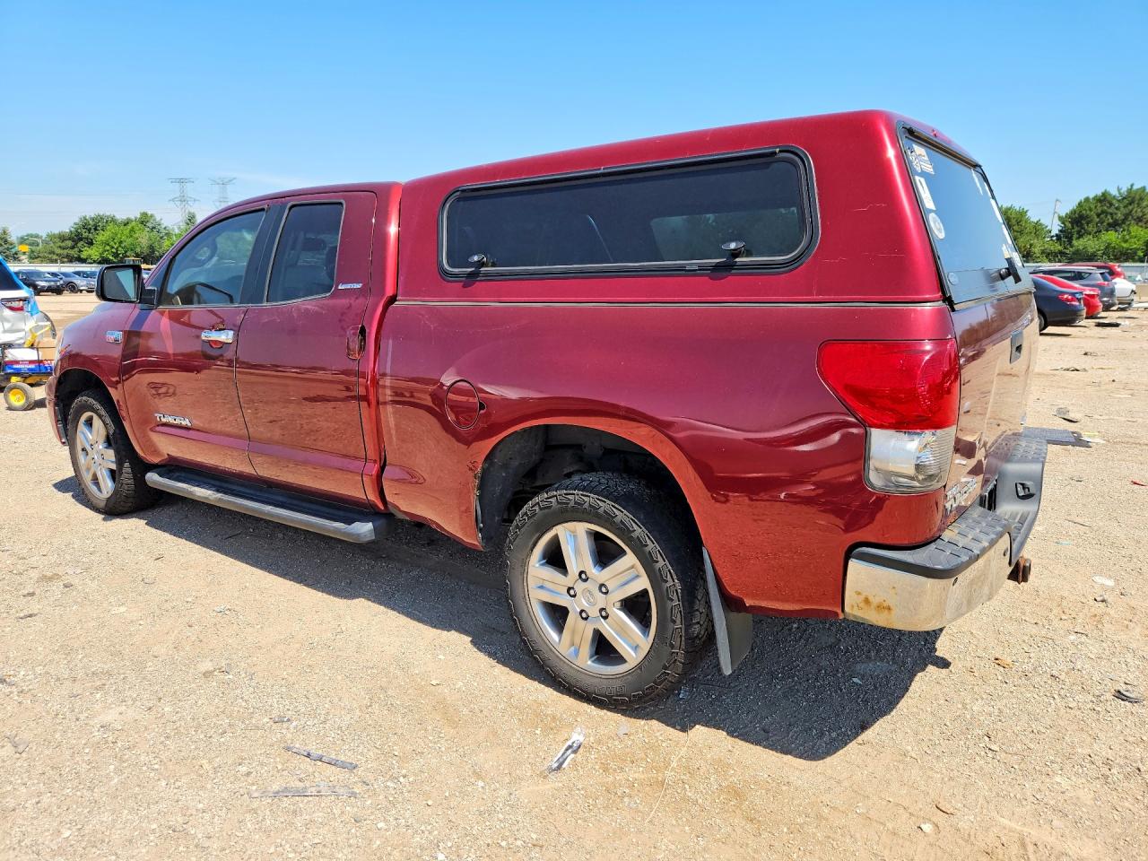 2008 Toyota Tundra Double Cab Limited Burgundy vin: 5TFBV58188X065296