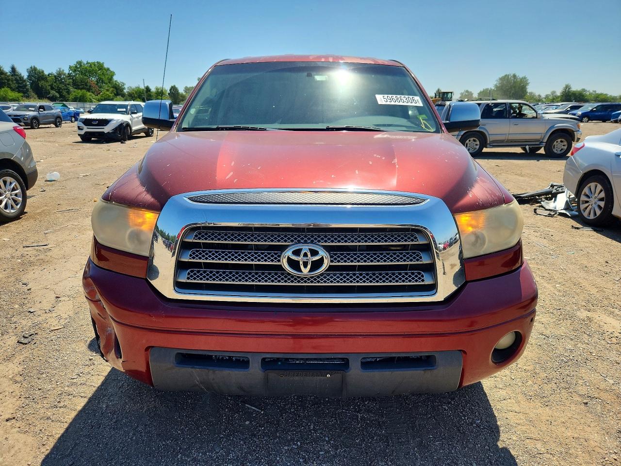 2008 Toyota Tundra Double Cab Limited Burgundy vin: 5TFBV58188X065296