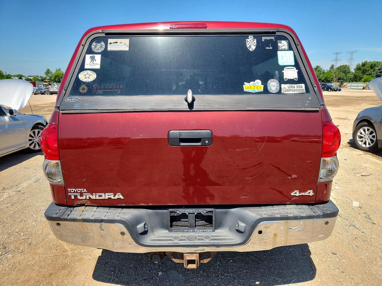 2008 Toyota Tundra Double Cab Limited Burgundy vin: 5TFBV58188X065296
