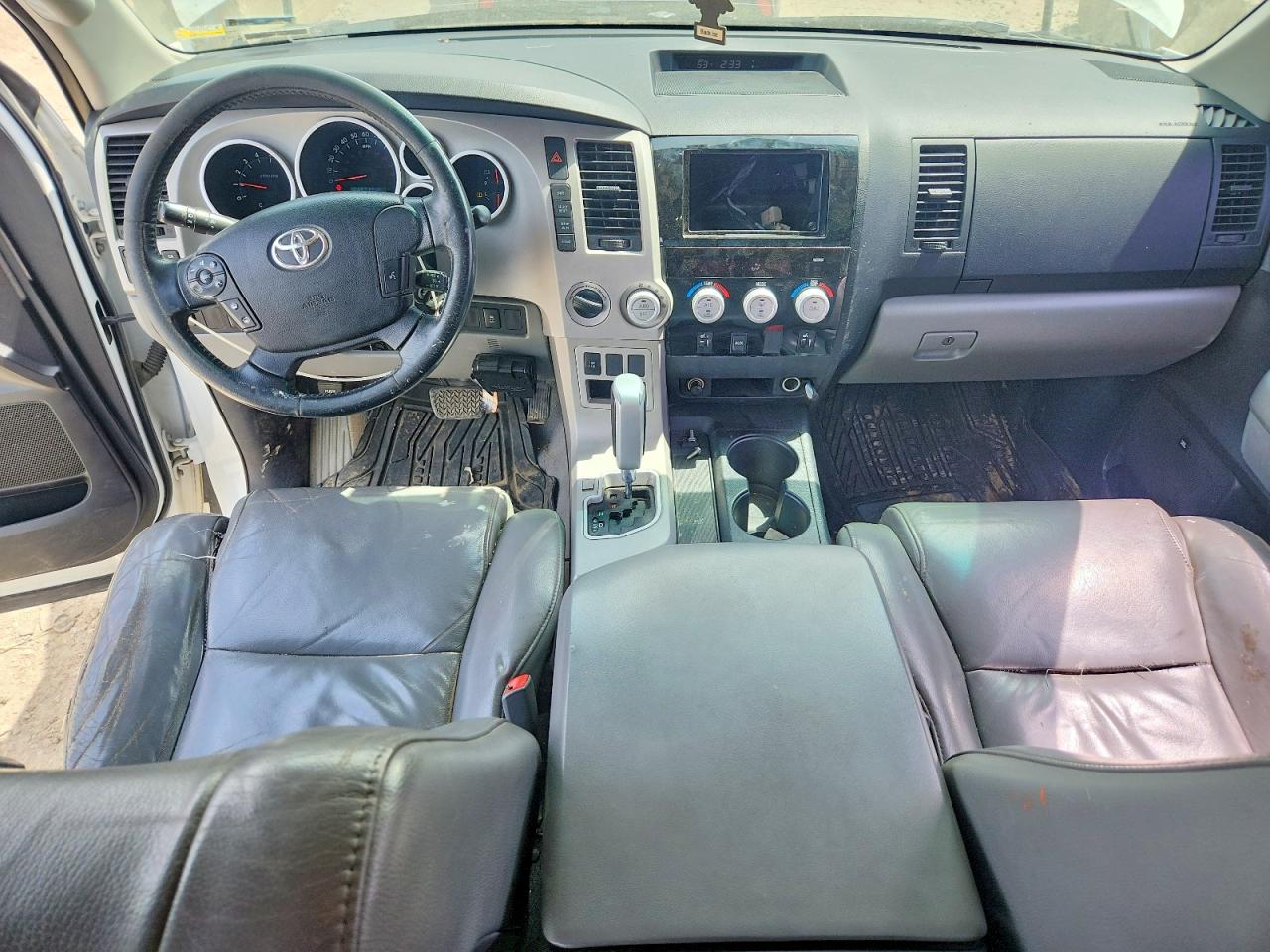 2009 Toyota Tundra Double Cab Limited White vin: 5TFBW58129X085672