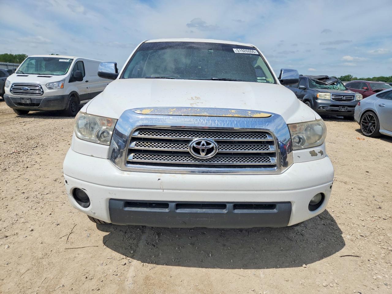 2009 Toyota Tundra Double Cab Limited White vin: 5TFBW58129X085672