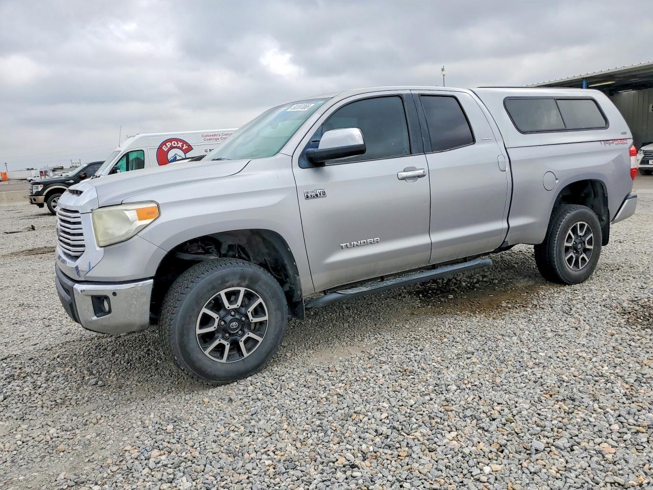 2014 Toyota Tundra Double Cab Limited Silver vin: 5TFBW5F11EX392991
