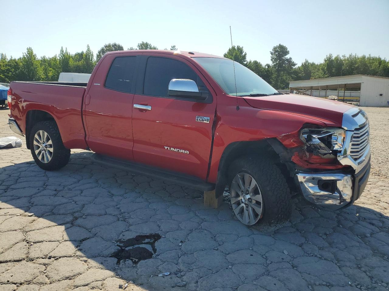 2014 Toyota Tundra Double Cab Limited Red vin: 5TFBW5F15EX411395