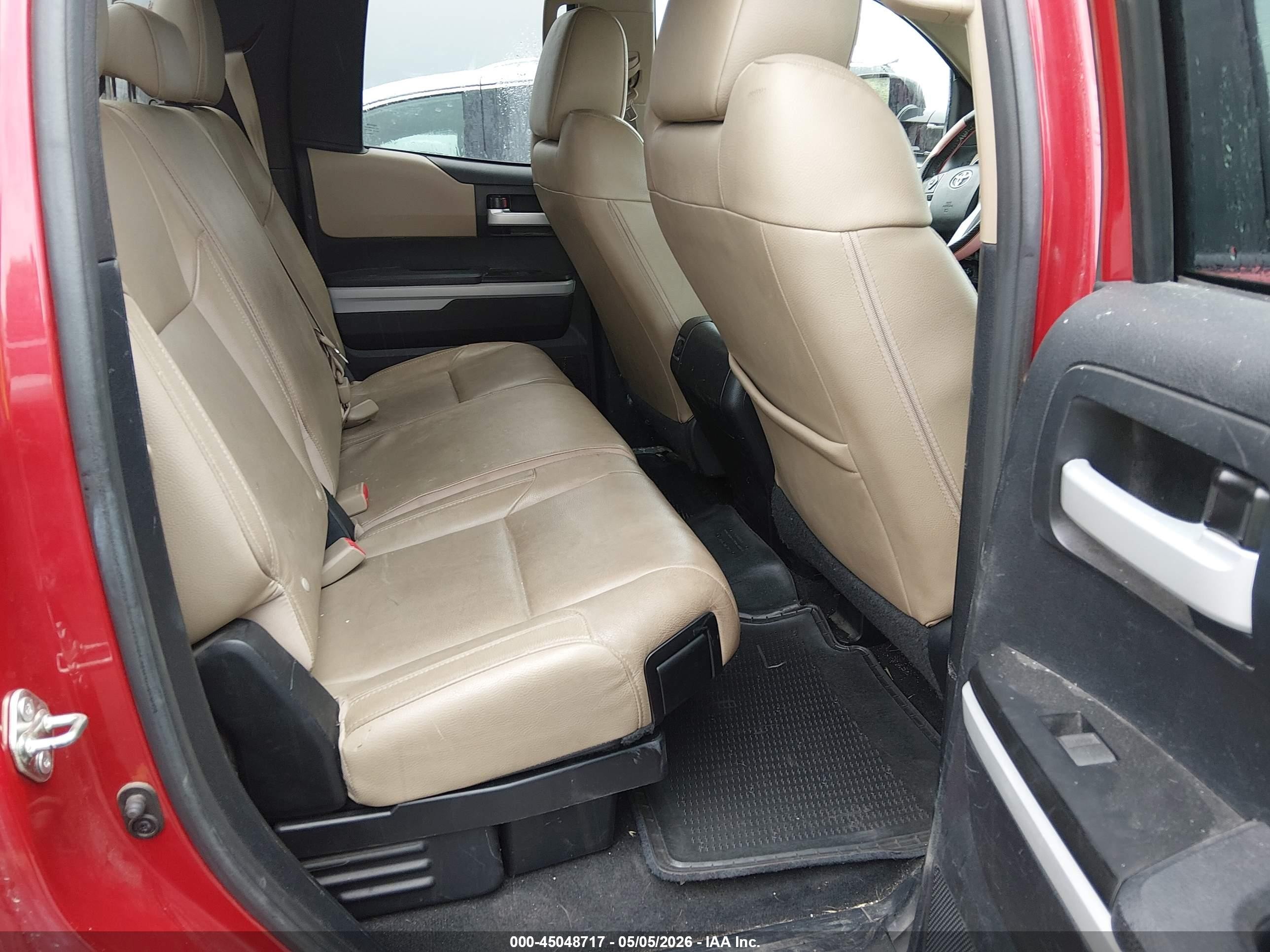 2014 Toyota Tundra Limited 5.7l V8 Red vin: 5TFBW5F1XEX363943