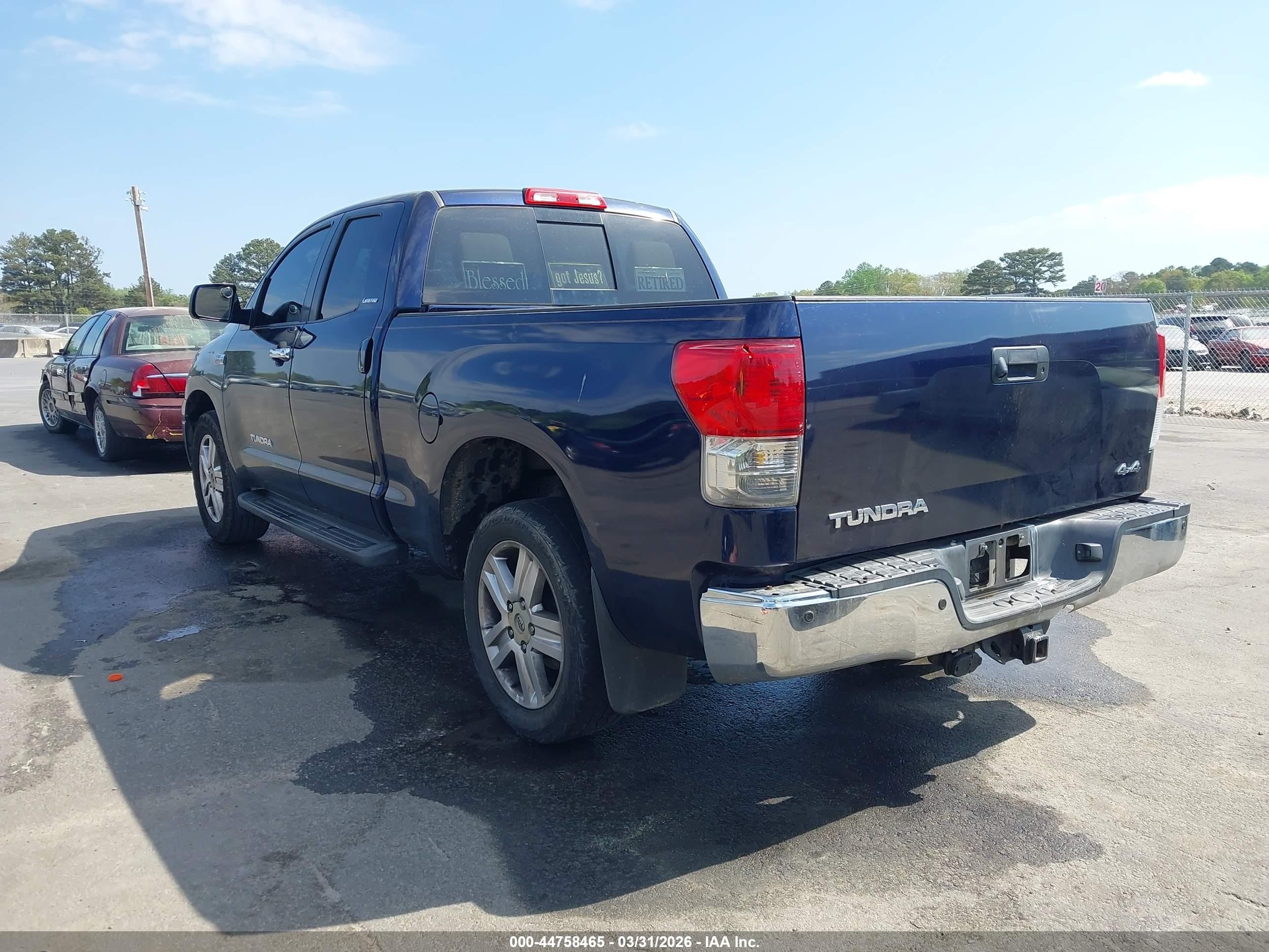 2010 Toyota Tundra Limited 5.7l V8 Blue vin: 5TFBY5F10AX115494