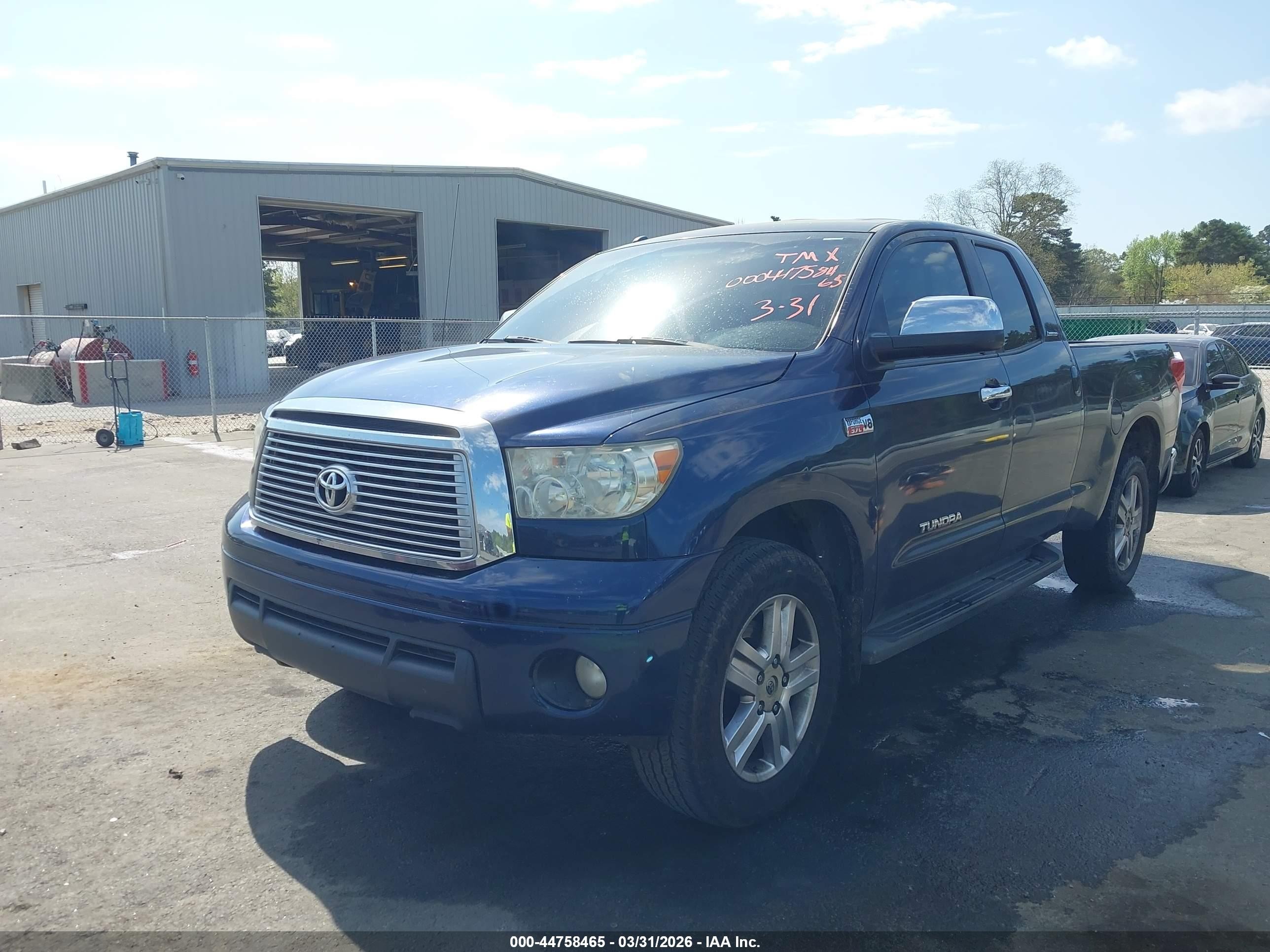 2010 Toyota Tundra Limited 5.7l V8 Blue vin: 5TFBY5F10AX115494