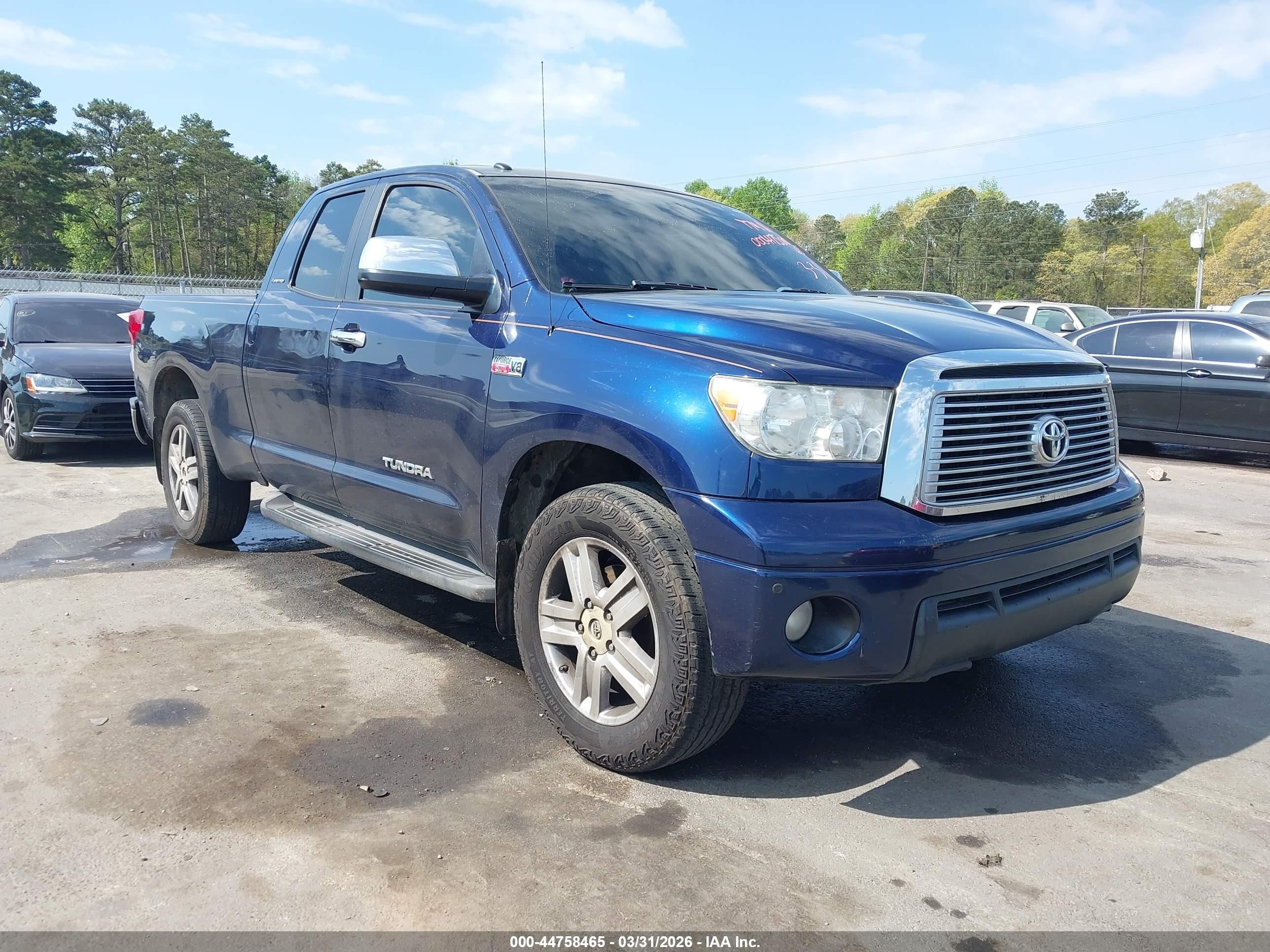 2010 Toyota Tundra Limited 5.7l V8 Blue vin: 5TFBY5F10AX115494
