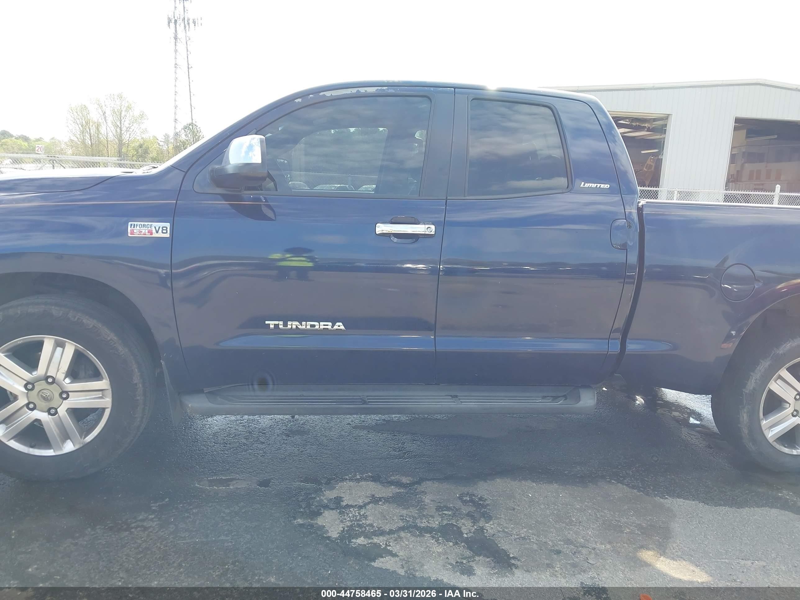 2010 Toyota Tundra Limited 5.7l V8 Blue vin: 5TFBY5F10AX115494
