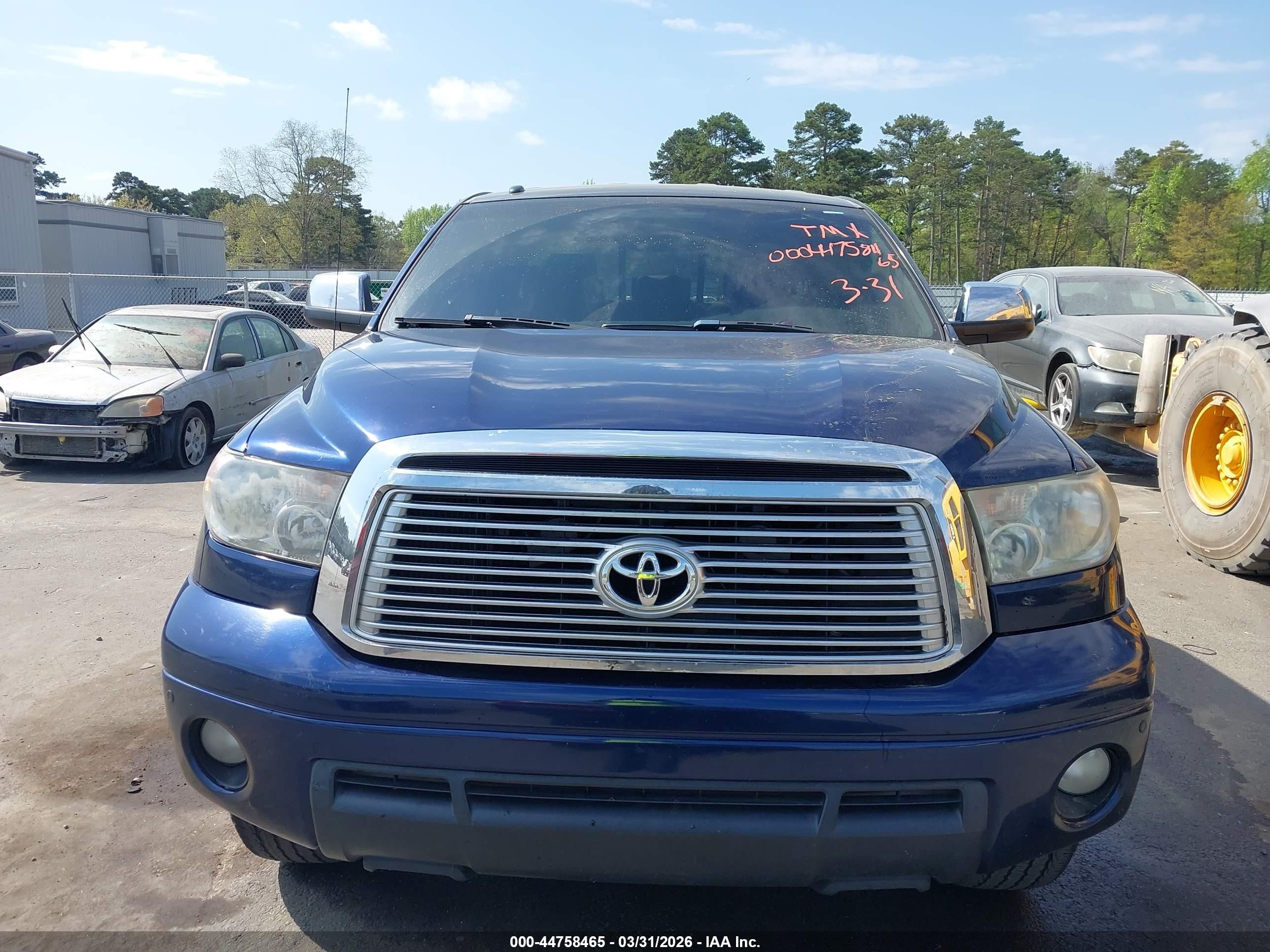 2010 Toyota Tundra Limited 5.7l V8 Blue vin: 5TFBY5F10AX115494