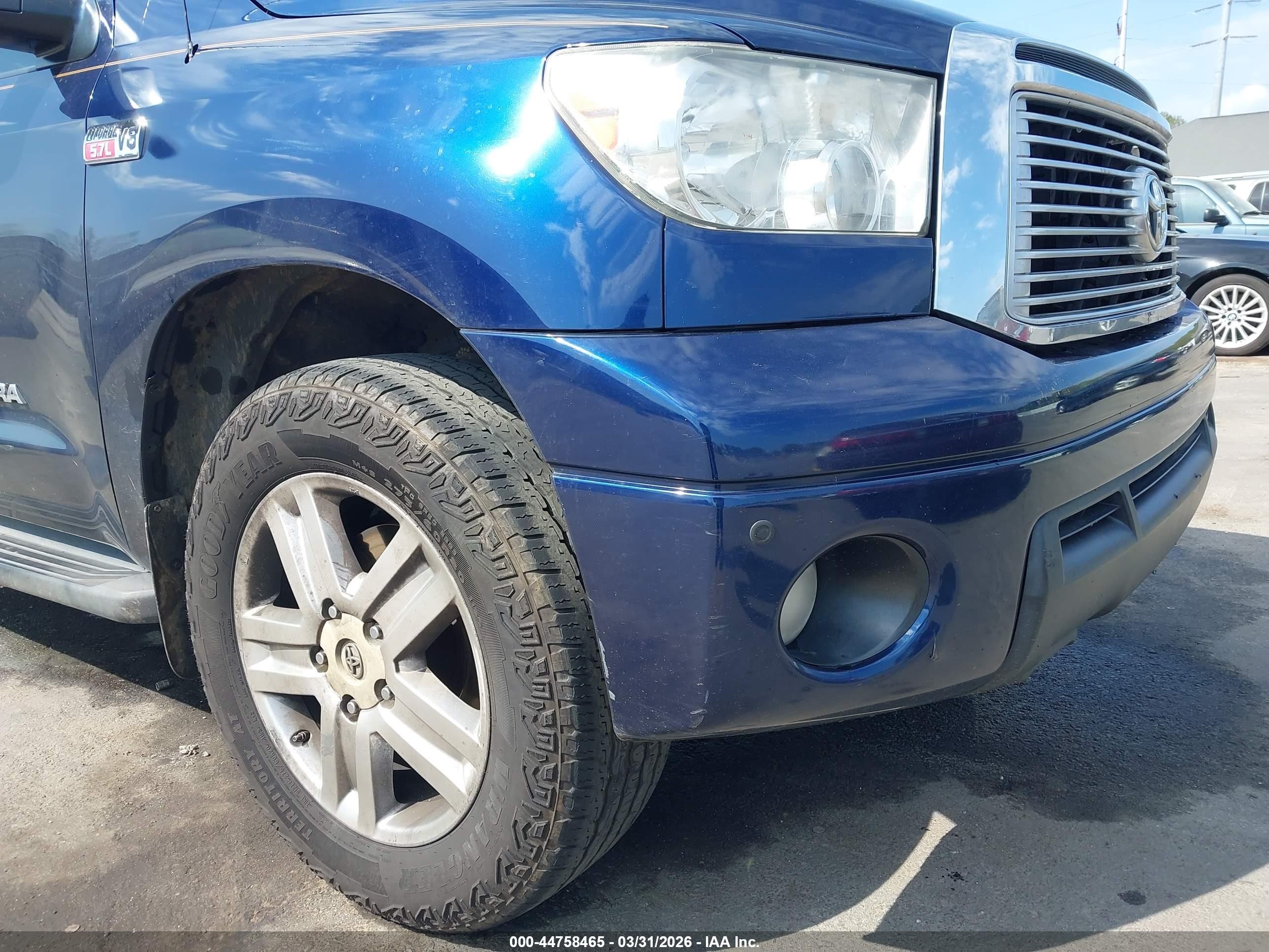 2010 Toyota Tundra Limited 5.7l V8 Blue vin: 5TFBY5F10AX115494