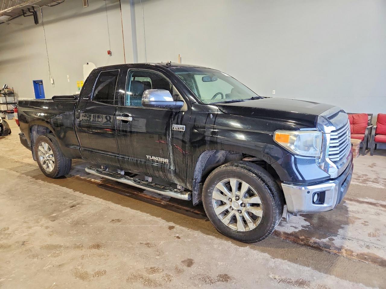 2014 Toyota Tundra Double Cab Limited Black vin: 5TFBY5F11EX373190