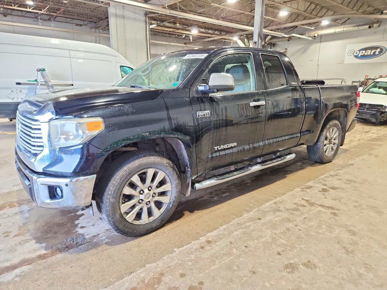 2014 Toyota Tundra Double Cab Limited Black vin: 5TFBY5F11EX373190
