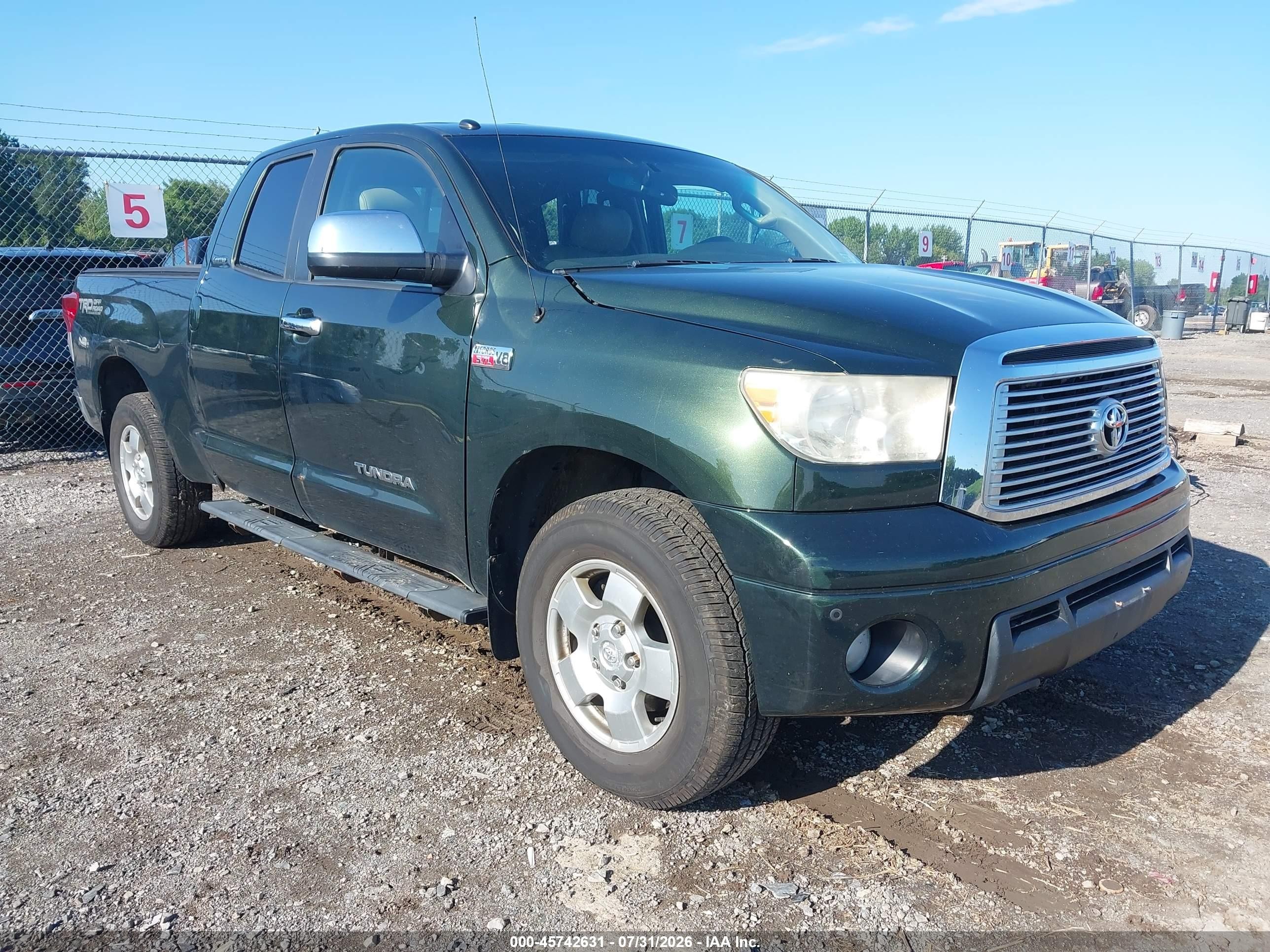 2011 Toyota Tundra Limited 5.7l V8 Green vin: 5TFBY5F15BX168807