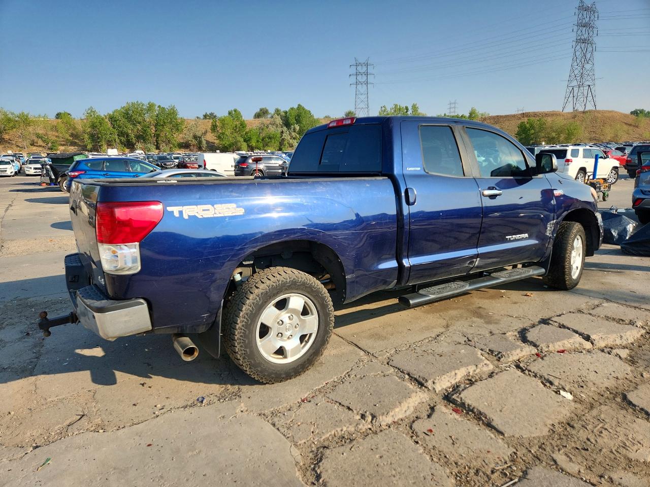 2011 Toyota Tundra Double Cab Limited Blue vin: 5TFBY5F18BX178554