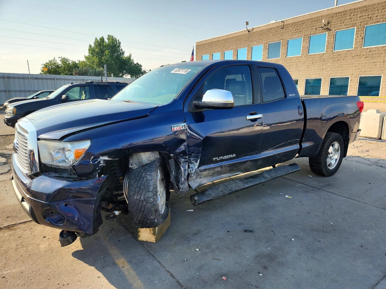 2011 Toyota Tundra Double Cab Limited Blue vin: 5TFBY5F18BX178554