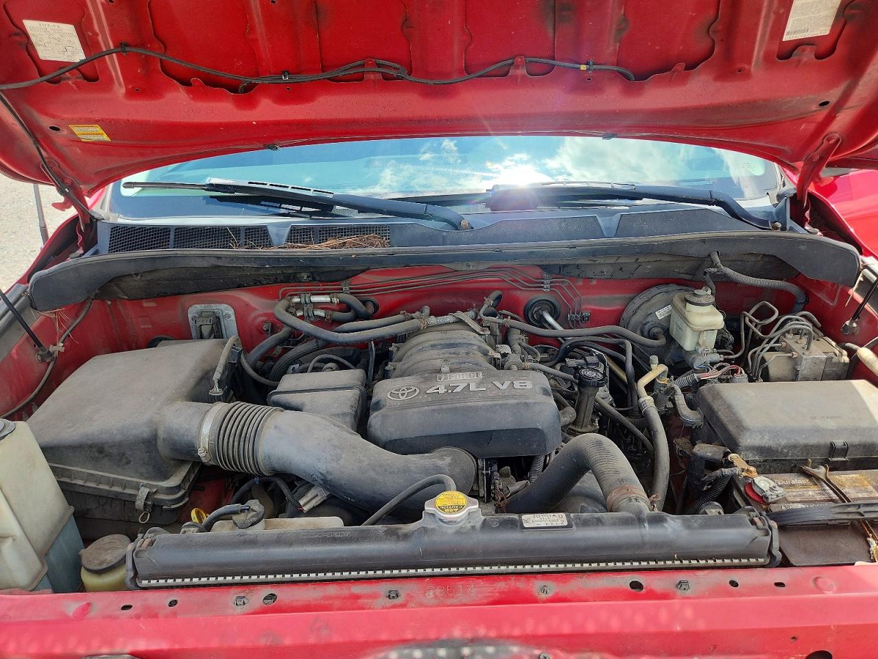 2007 Toyota Tundra Double Cab Sr5 Red vin: 5TFCT54127X002192