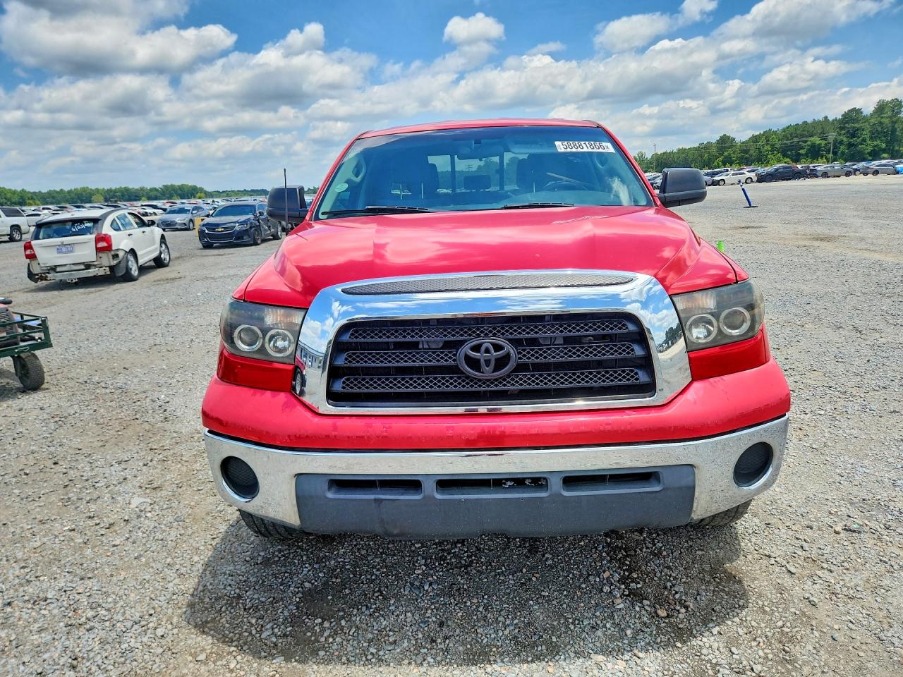 2007 Toyota Tundra Double Cab Sr5 Red vin: 5TFCT54127X002192
