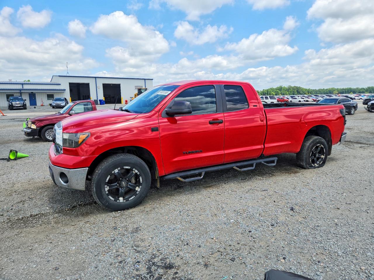 2007 Toyota Tundra Double Cab Sr5 Red vin: 5TFCT54127X002192