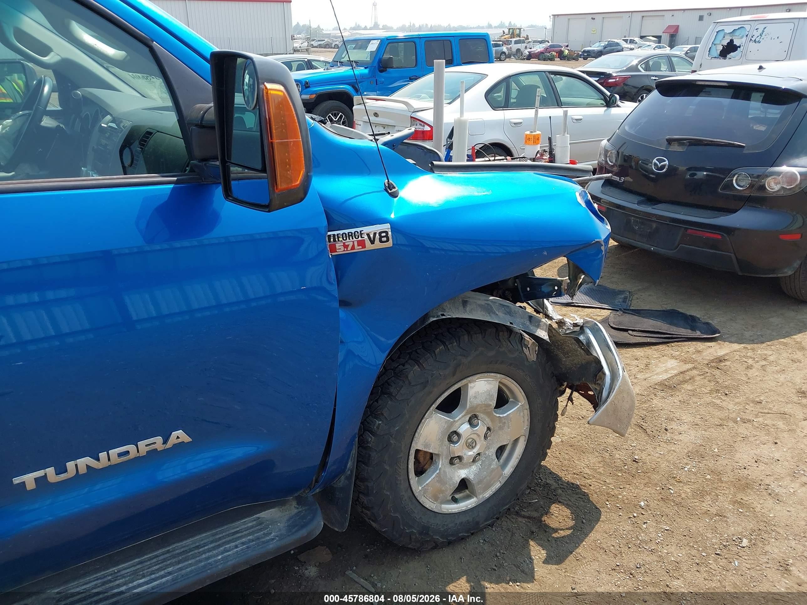 2007 Toyota Tundra Sr5 5.7l V8 Blue vin: 5TFCV54157X001807