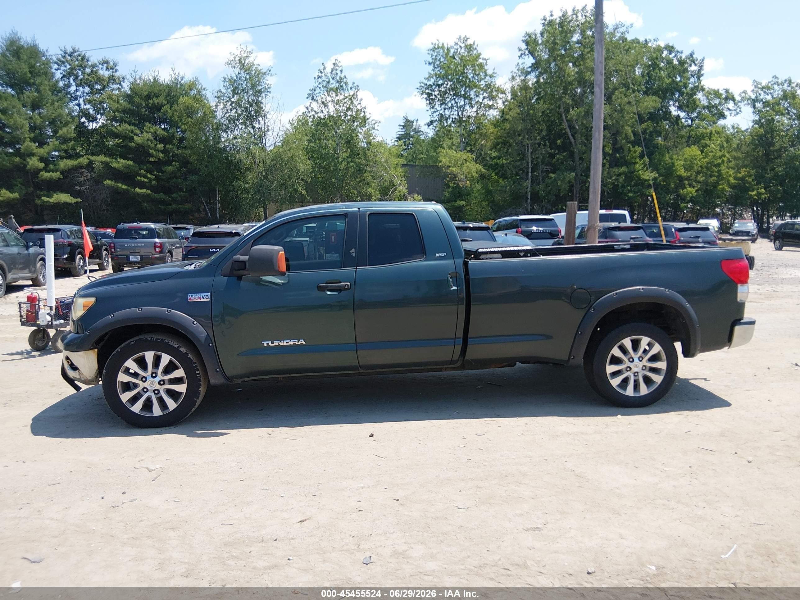 2007 Toyota Tundra Sr5 5.7l V8 Green vin: 5TFCV54197X003737