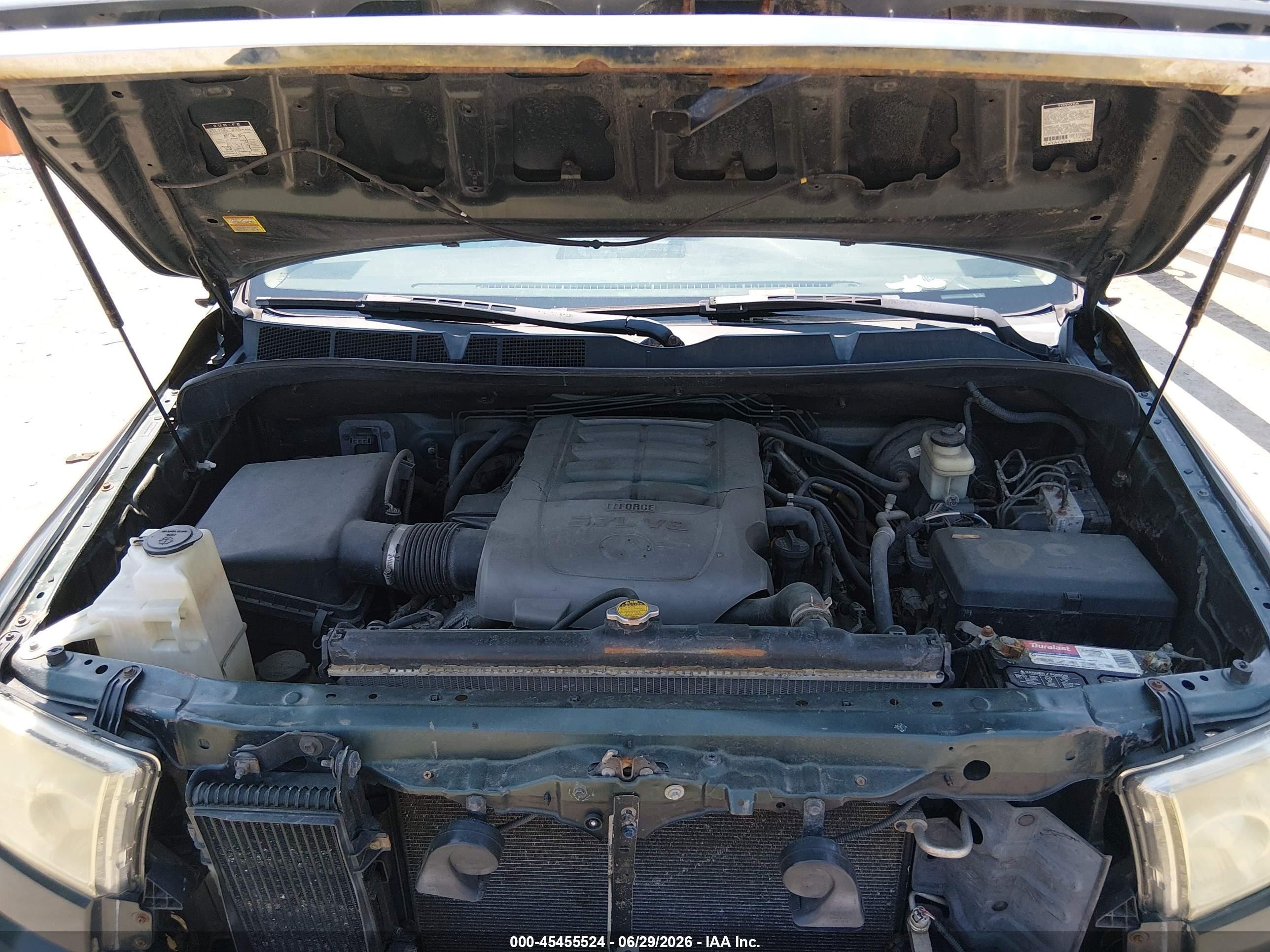 2007 Toyota Tundra Sr5 5.7l V8 Green vin: 5TFCV54197X003737