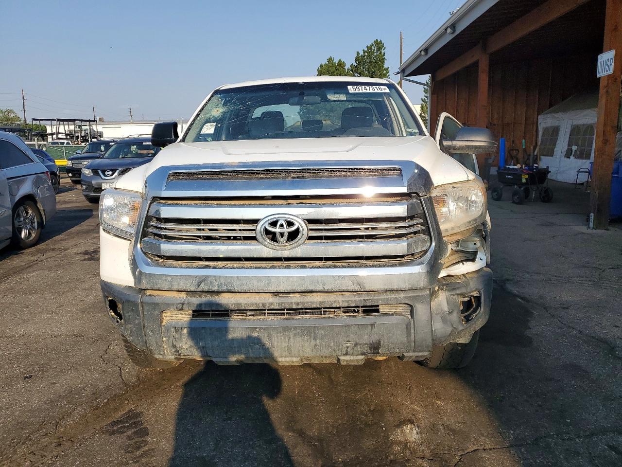 2015 Toyota Tundra Sr White vin: 5TFCW5F17FX019038