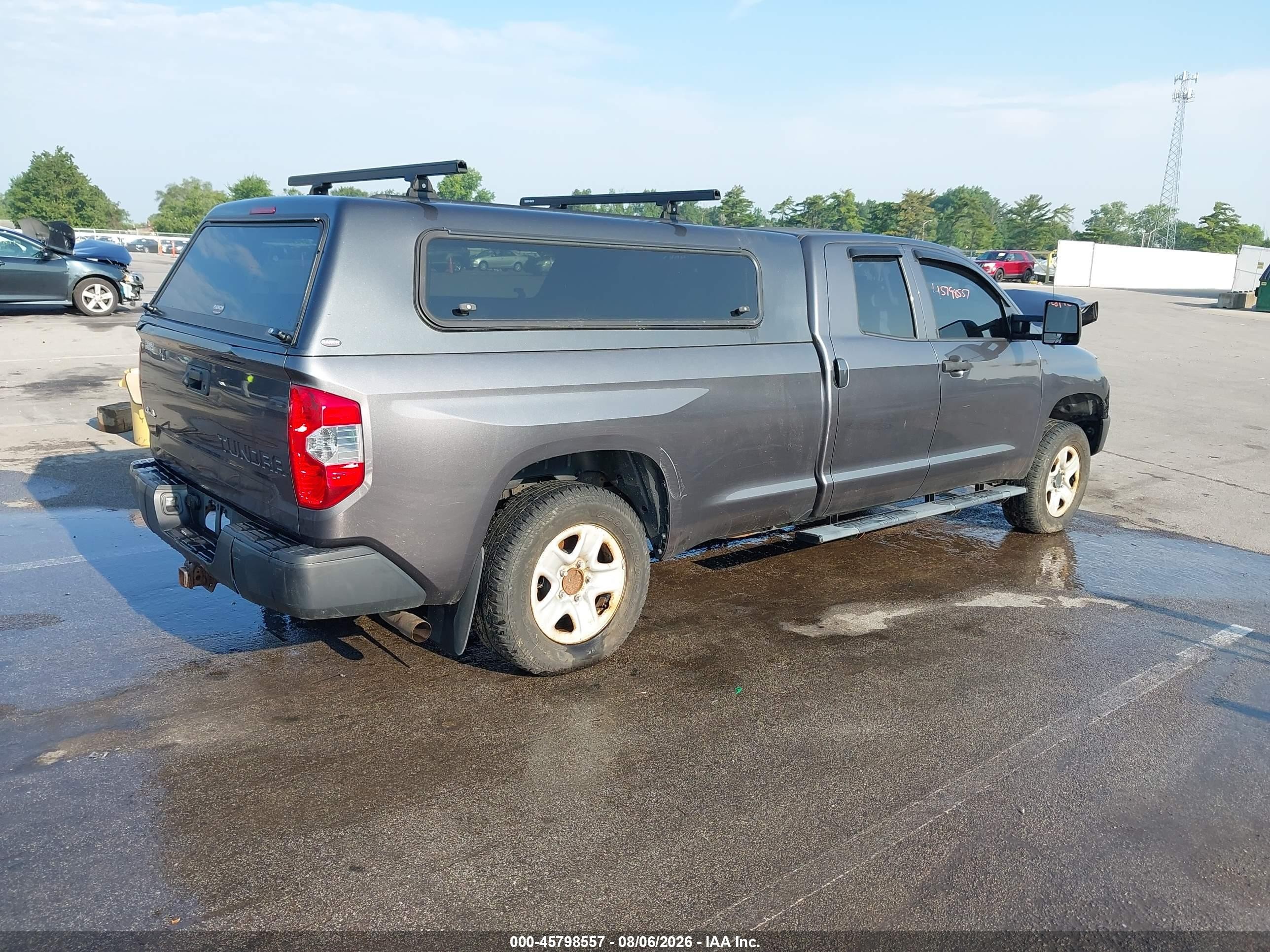 2014 Toyota Tundra Sr 5.7l V8 Gray vin: 5TFCW5F18EX017457