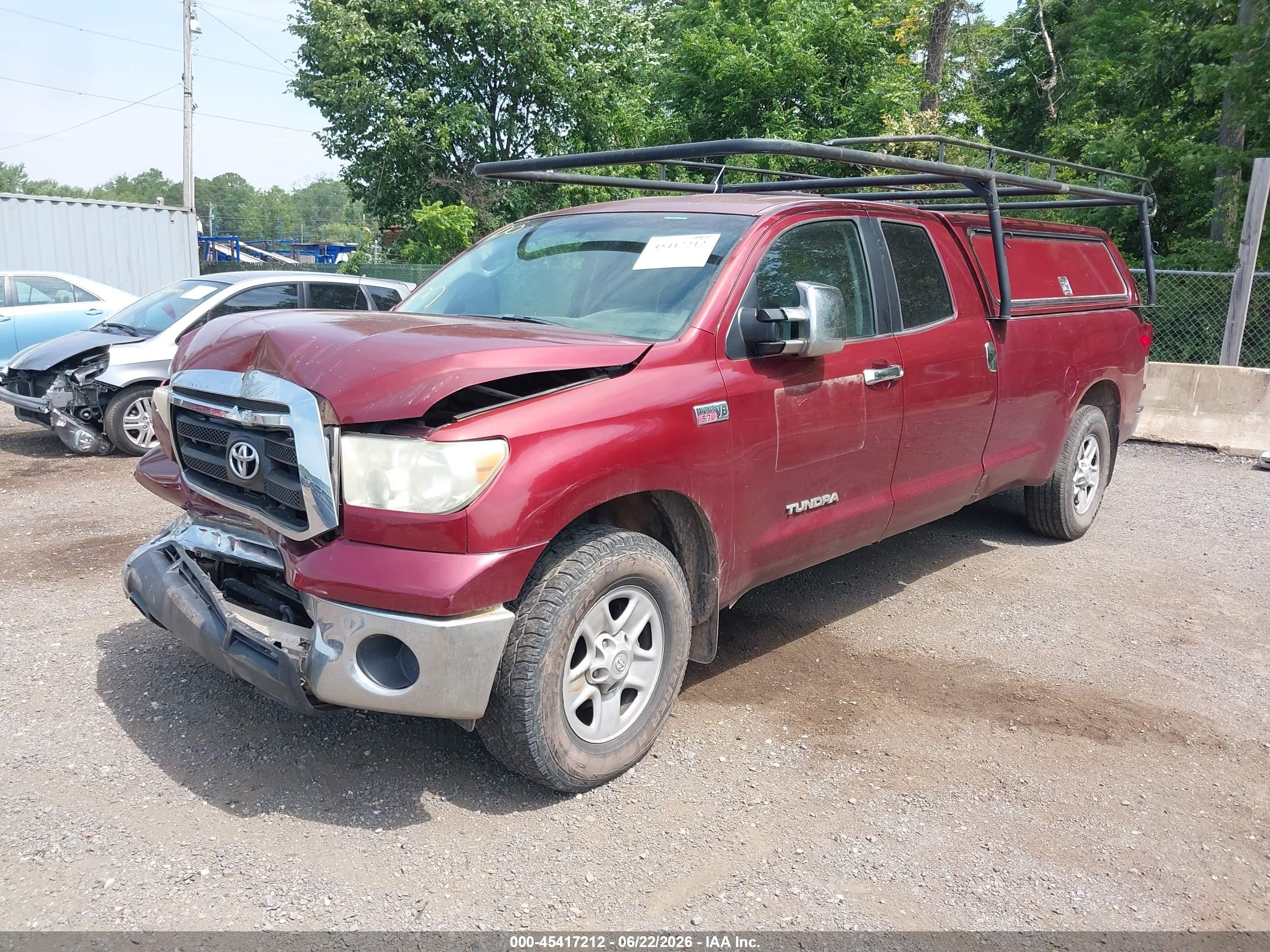 2010 Toyota Tundra Grade 5.7l V8 Red vin: 5TFCY5F11AX010421