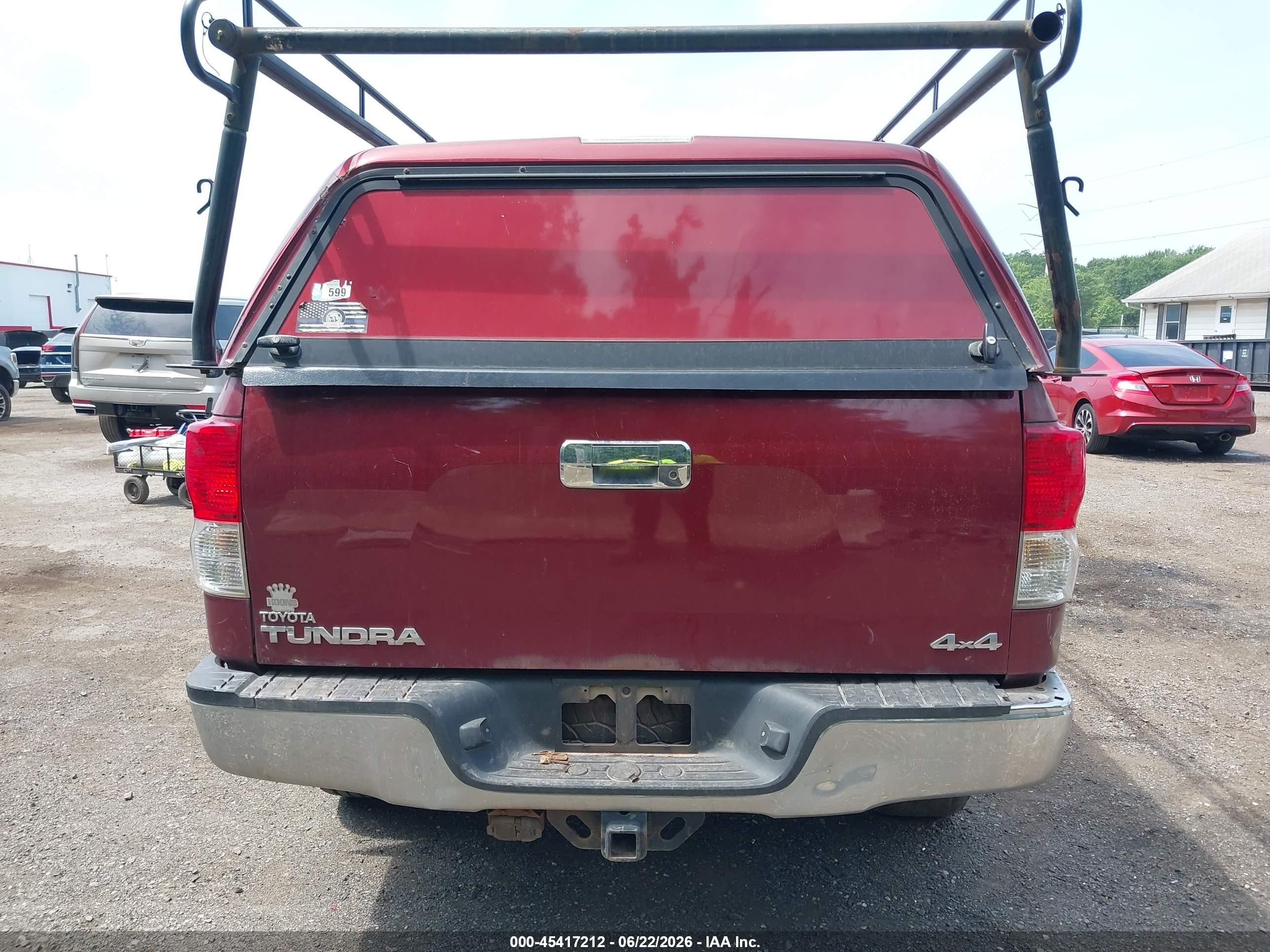 2010 Toyota Tundra Grade 5.7l V8 Red vin: 5TFCY5F11AX010421