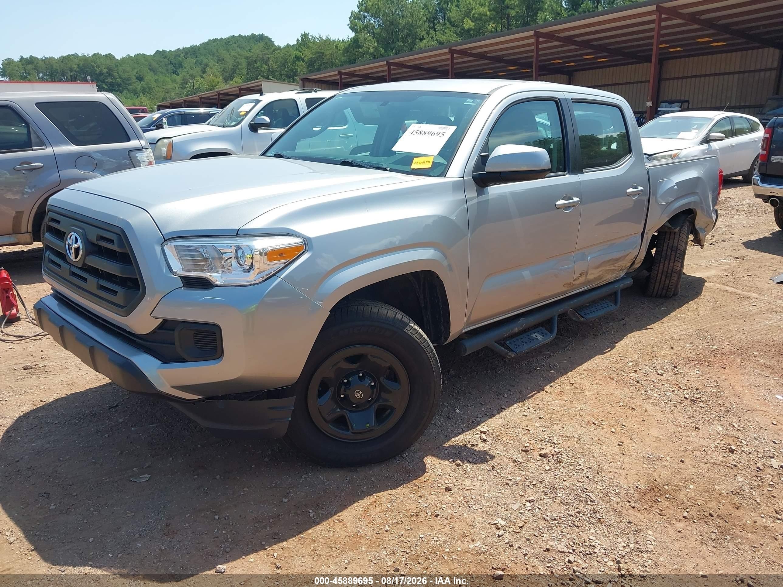 2017 Toyota Tacoma Sr V6 Silver vin: 5TFCZ5AN7HX115482