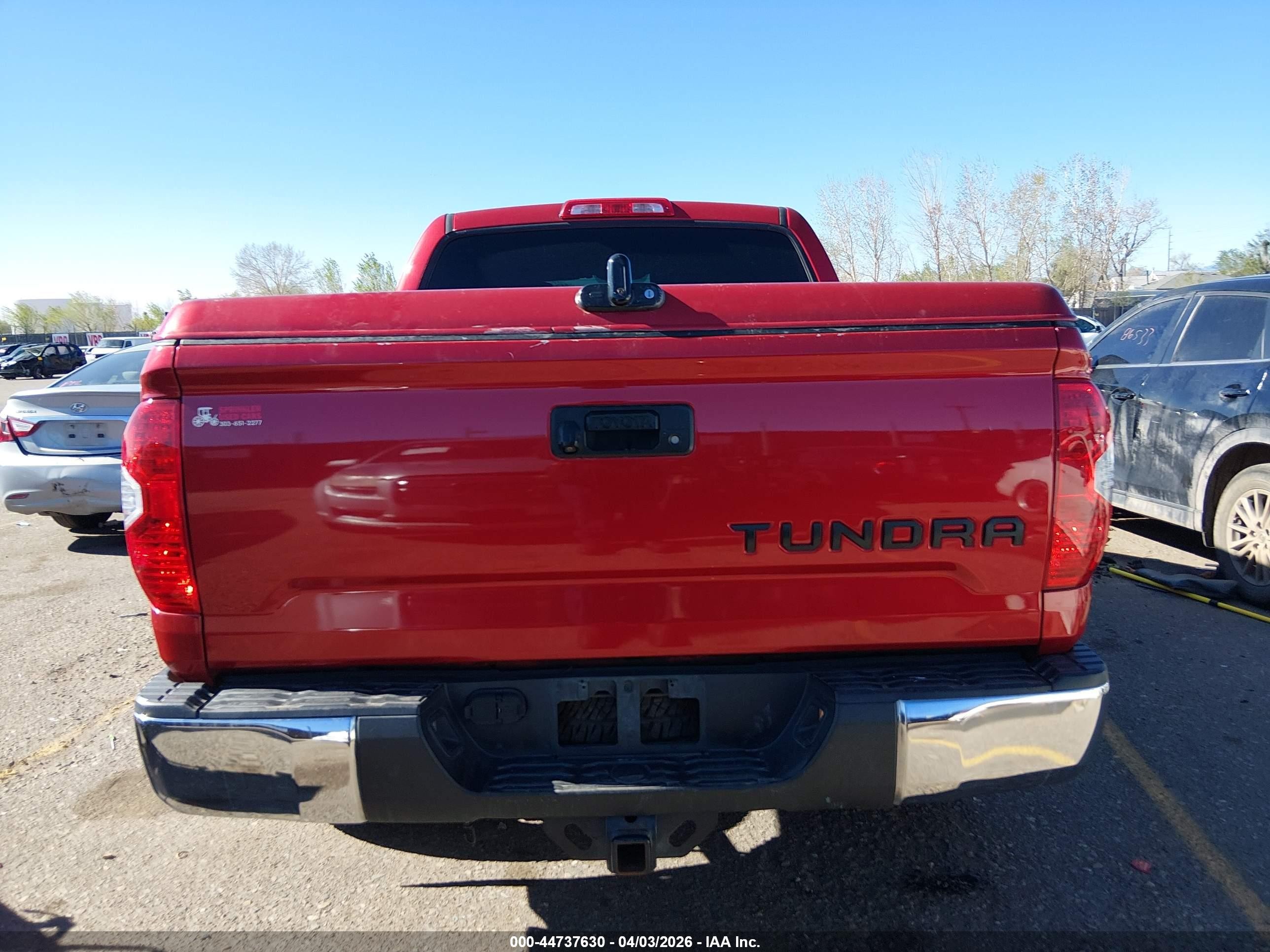 2015 Toyota Tundra Sr5 4.6l V8 Red vin: 5TFDM5F10FX061433