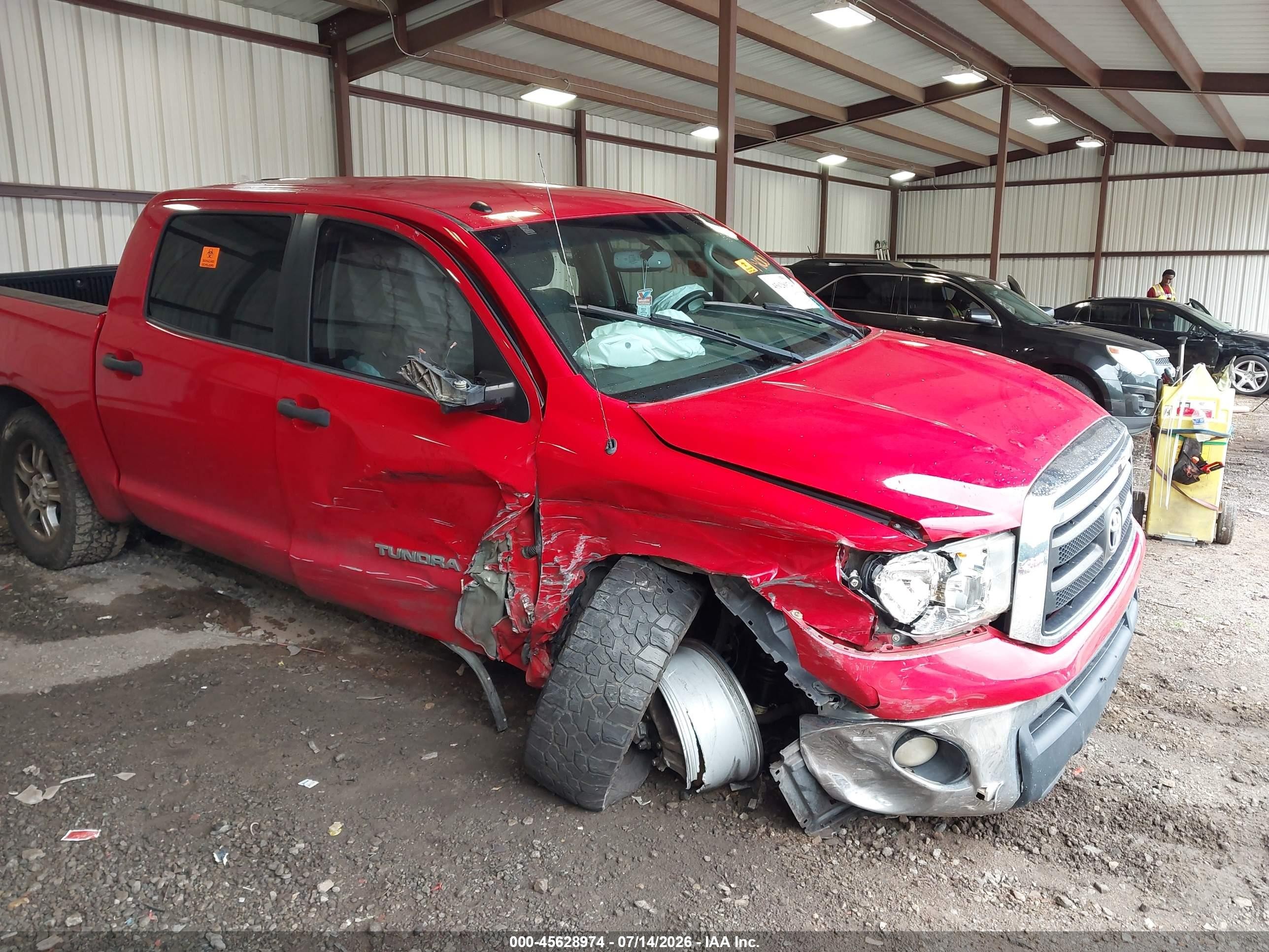 2013 Toyota Tundra Grade 4.6l V8 Red vin: 5TFDM5F12DX050074