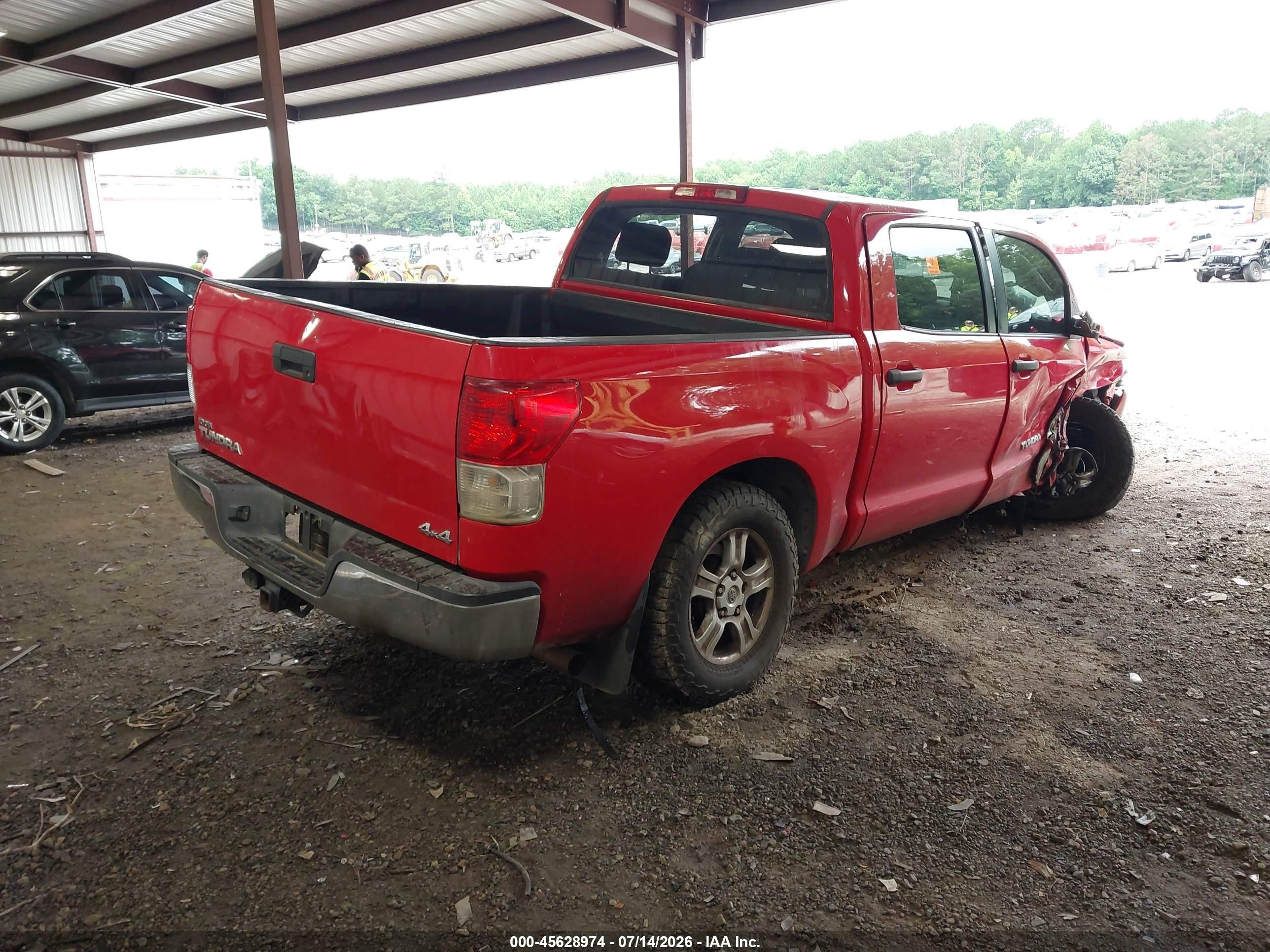 2013 Toyota Tundra Grade 4.6l V8 Red vin: 5TFDM5F12DX050074
