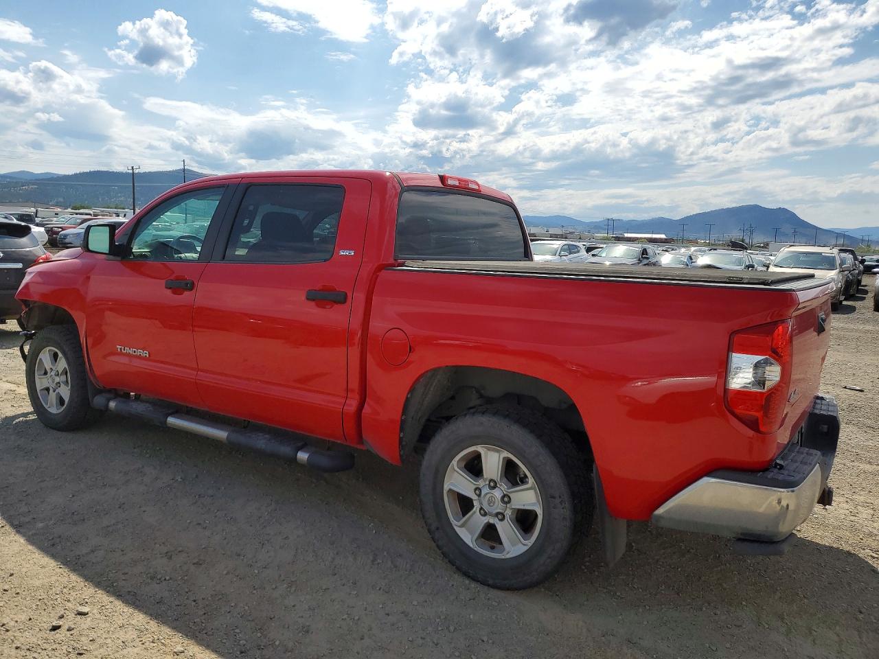 2014 Toyota Tundra Crewmax Sr5 Red vin: 5TFDM5F13EX051218