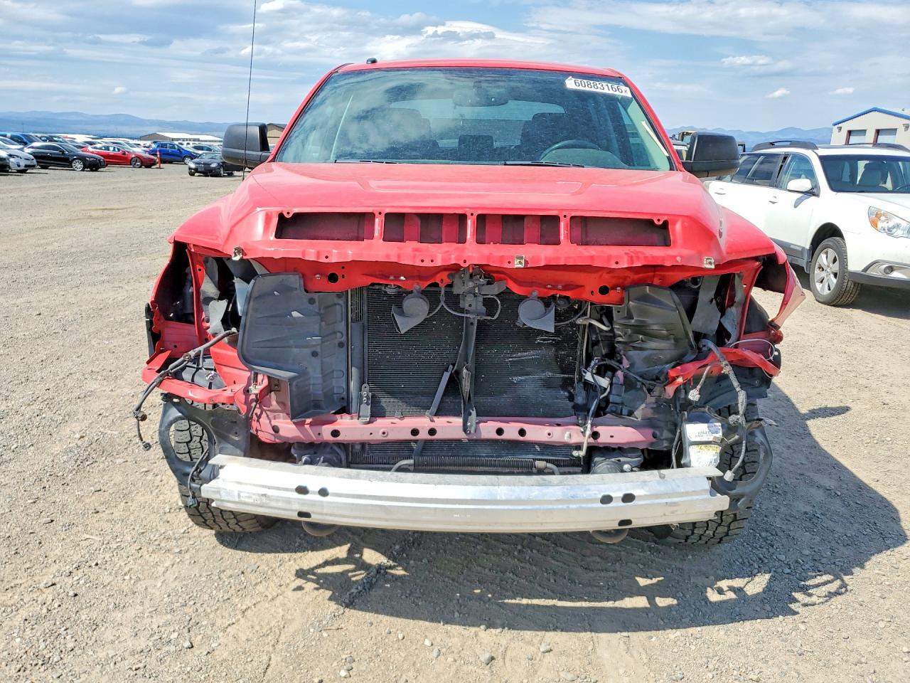 2014 Toyota Tundra Crewmax Sr5 Red vin: 5TFDM5F13EX051218