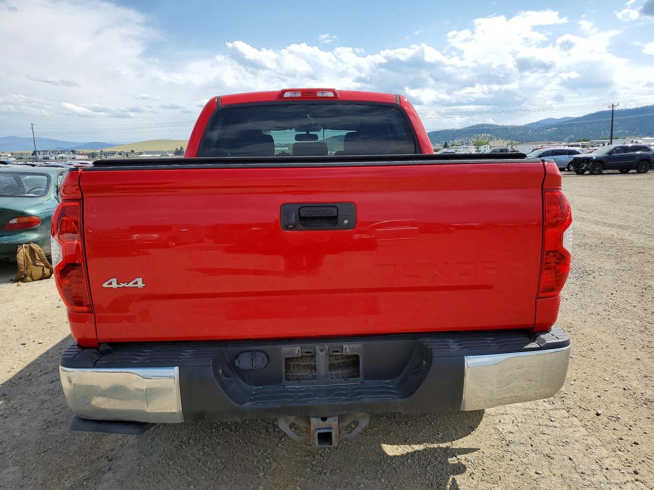 2014 Toyota Tundra Crewmax Sr5 Red vin: 5TFDM5F13EX051218