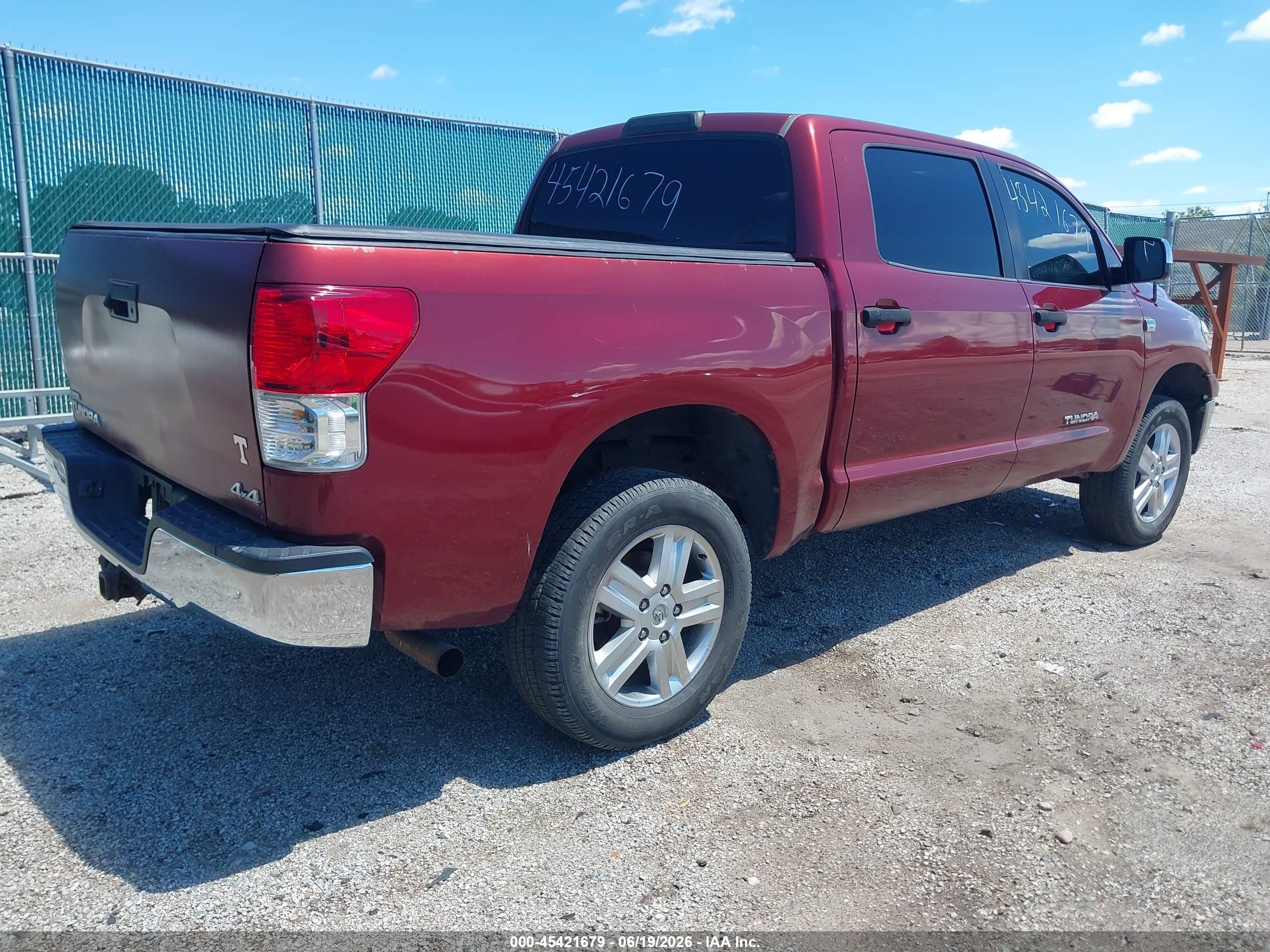 2010 Toyota Tundra Grade 4.6l V8 Красный vin: 5TFDM5F14AX007416