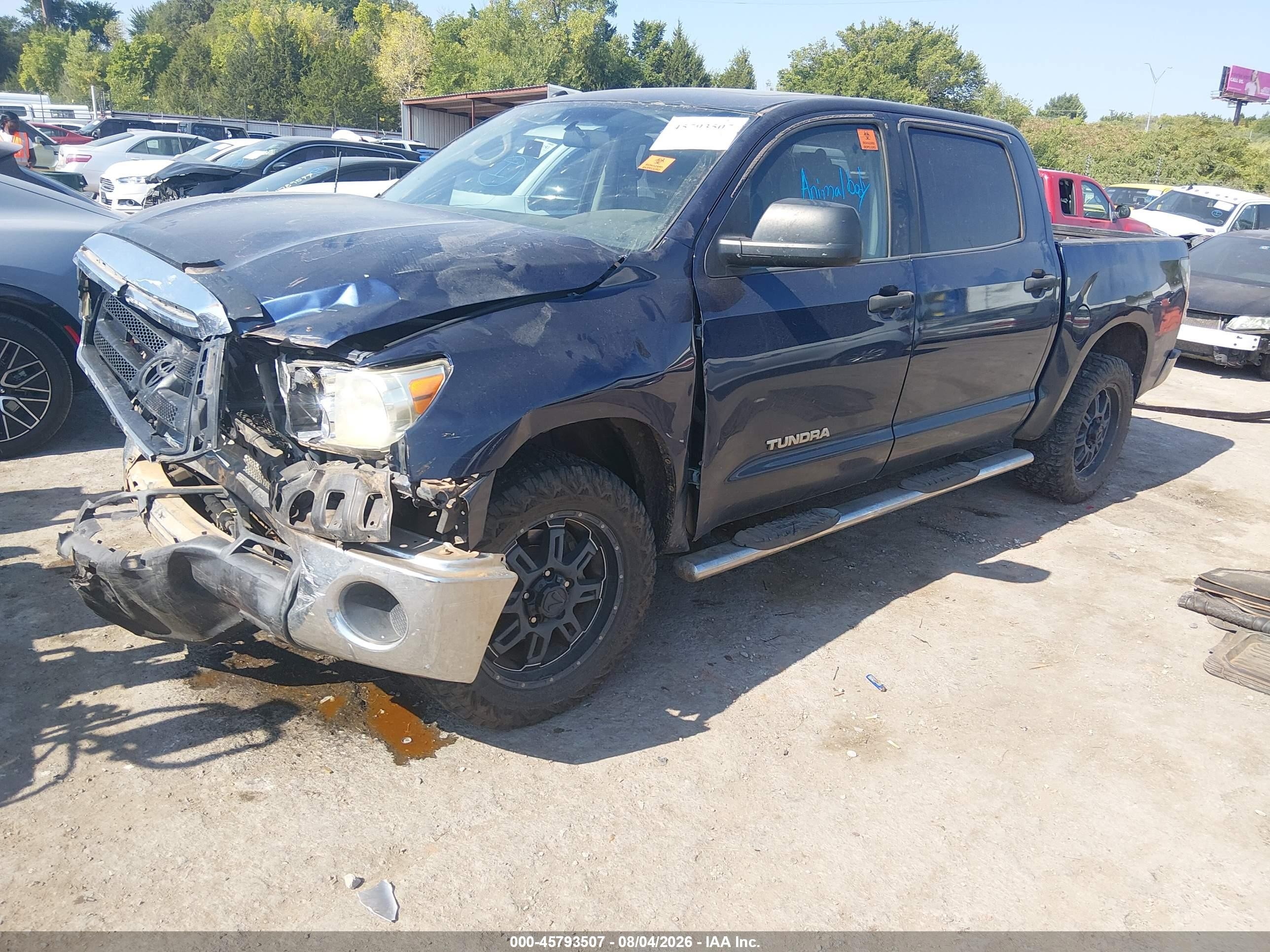 2012 Toyota Tundra Grade 4.6l V8 Blue vin: 5TFDM5F16CX032305