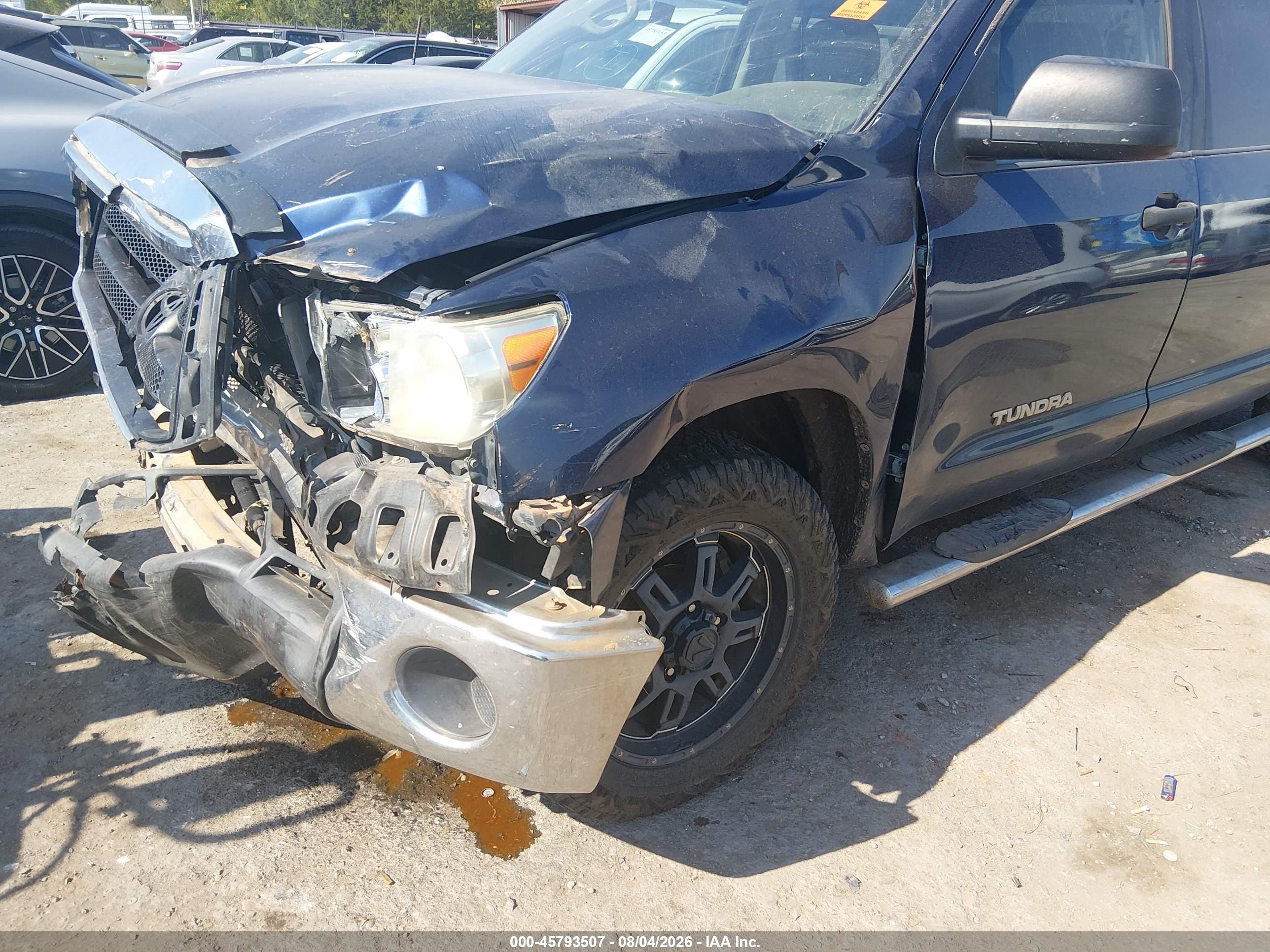 2012 Toyota Tundra Grade 4.6l V8 Blue vin: 5TFDM5F16CX032305