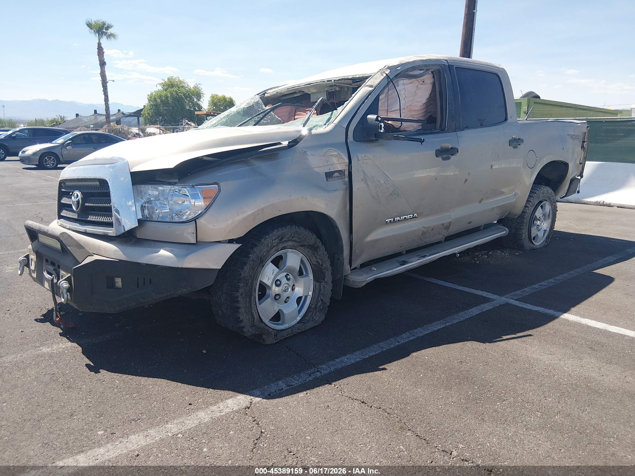 2008 Toyota Tundra Sr5 5.7l V8 Желто-коричневый vin: 5TFDV54118X082049