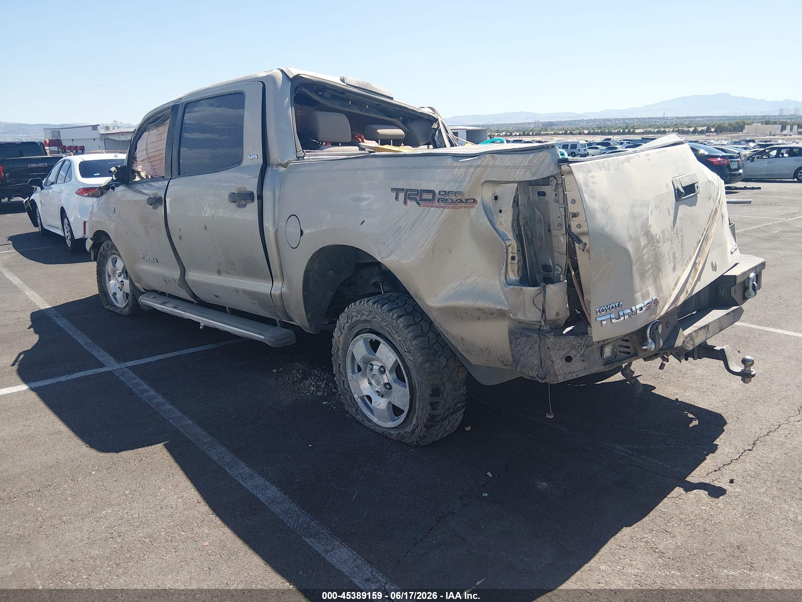 2008 Toyota Tundra Sr5 5.7l V8 Желто-коричневый vin: 5TFDV54118X082049