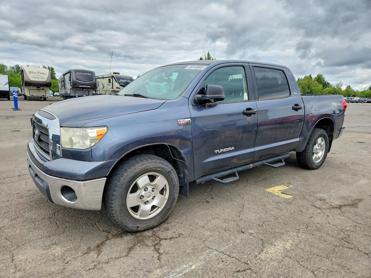 2008 Toyota Tundra Sr5 Blue vin: 5TFDV54138X052549