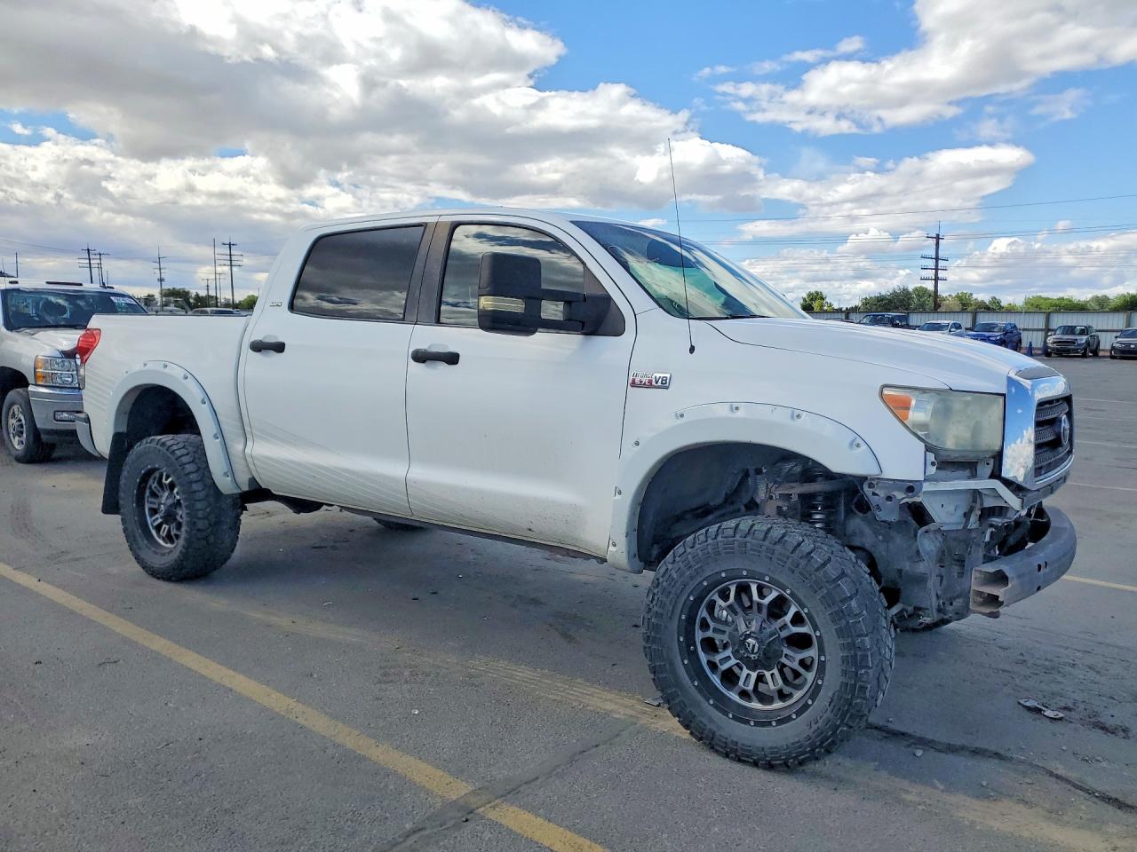 2009 Toyota Tundra Sr5 White vin: 5TFDV54169X087183